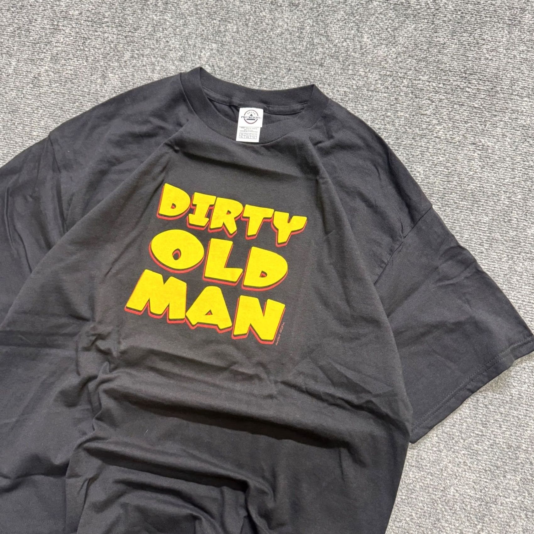 Vintage VINTAGE Delta Pro Weight T-Shirt Men XL Black 100% Cotton Meme Distressed Old Man Size US XL / EU 56 / 4 - 2 Thumbnail