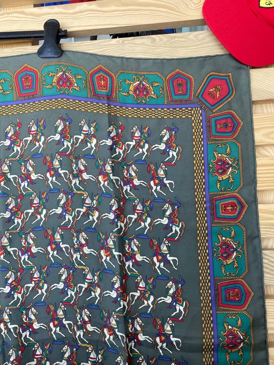Alfred Dunhill Vintage Dunhill Silk Scarf Polo Horse Design Rare Size ONE SIZE - 4 Thumbnail