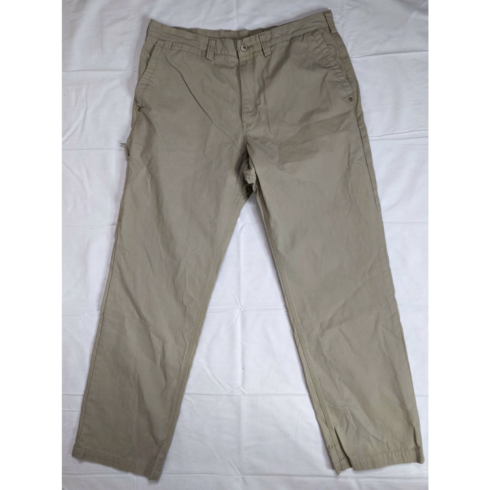 Vintage Duluth Trading Co. Chino Khakis Beige Pants 36x33 Flat Front Men Shirt? Size US 36 / EU 52 - 2 Thumbnail