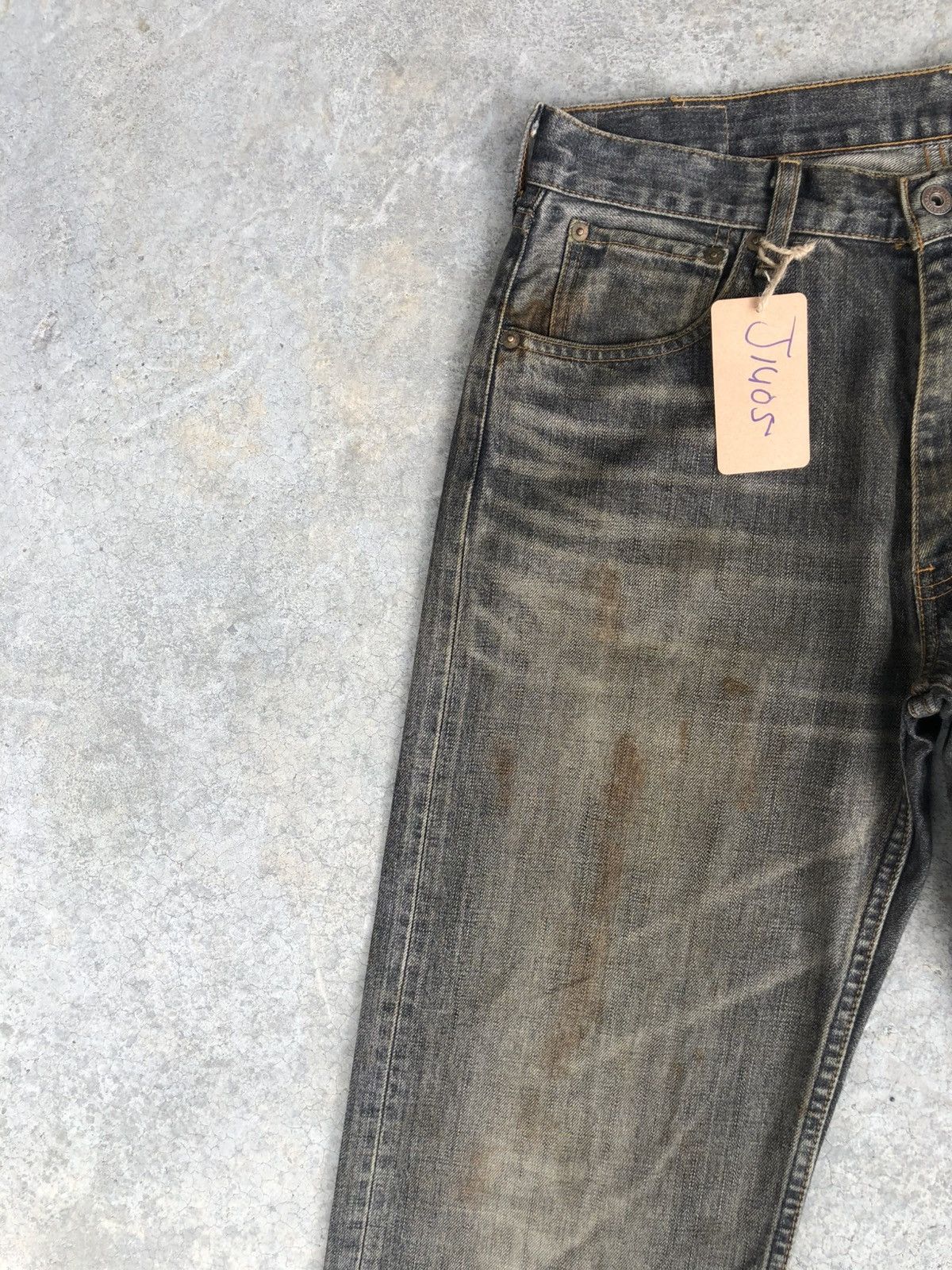 Vintage Mudwash Levis 503 Distressed Jeans Size US 32 / EU 48 - 4 Thumbnail