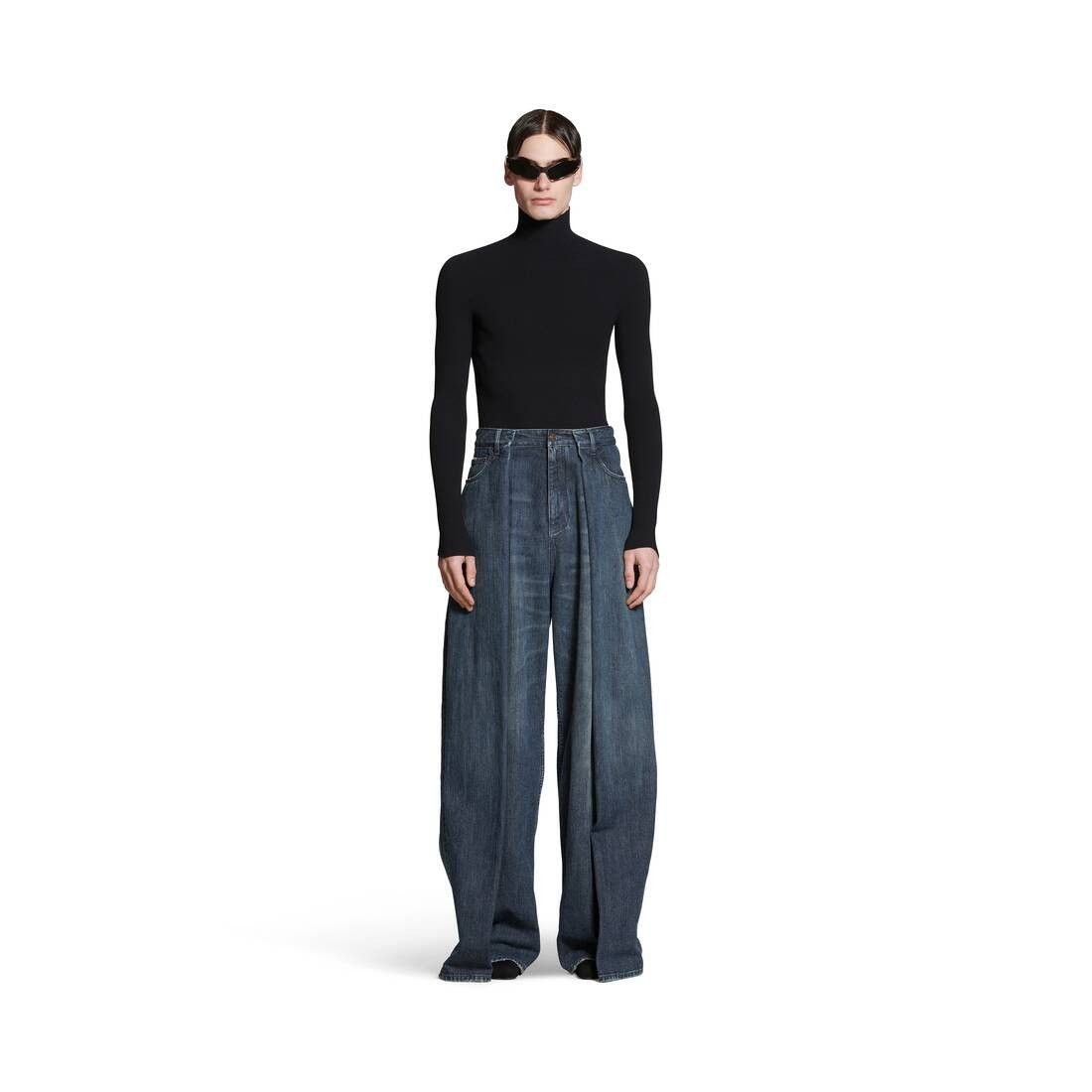 Balenciaga oc11z0225 Double Side Jean Pant in Dark Blue Size US 30 / EU 46 - 2 Thumbnail
