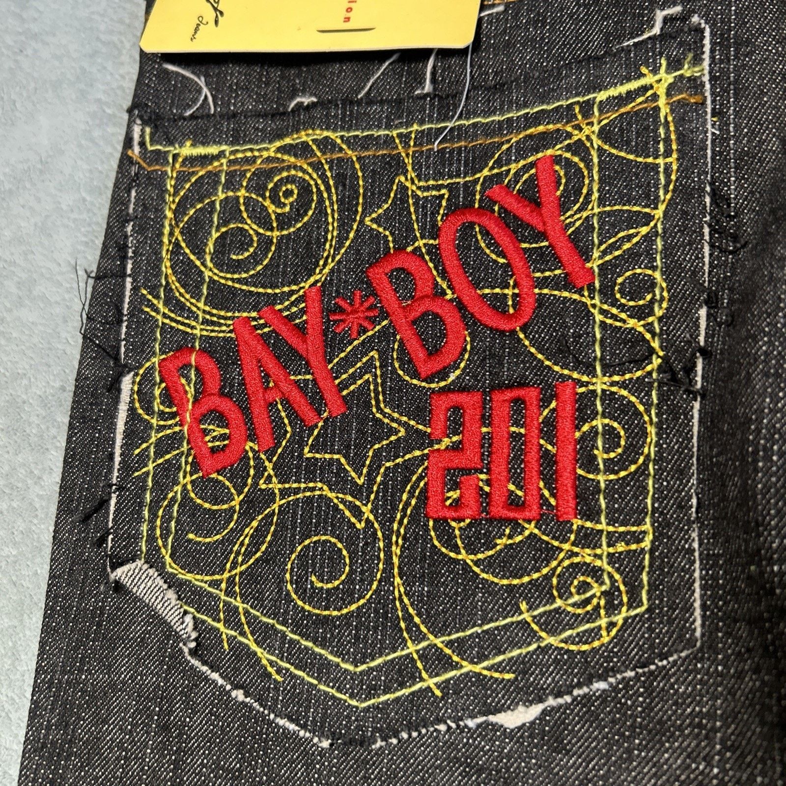 JNCO Beyond Baggy Embroidered Jeans Youth Medium 25x18 Loose Wide Size US 26 / EU 42 - 4 Thumbnail