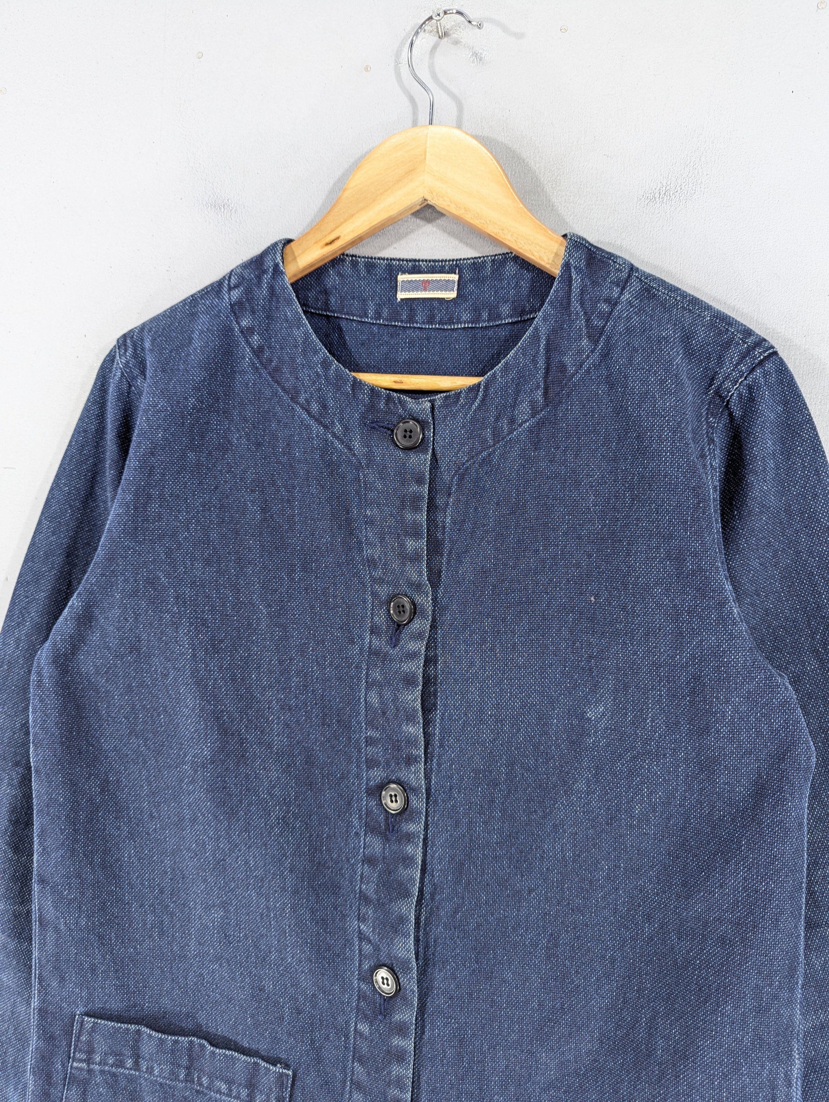 Japanese Brand Vintage Japanese Brand Denim Cardigan Style Jacket Size M / US 6-8 / IT 42-44 - 4 Thumbnail