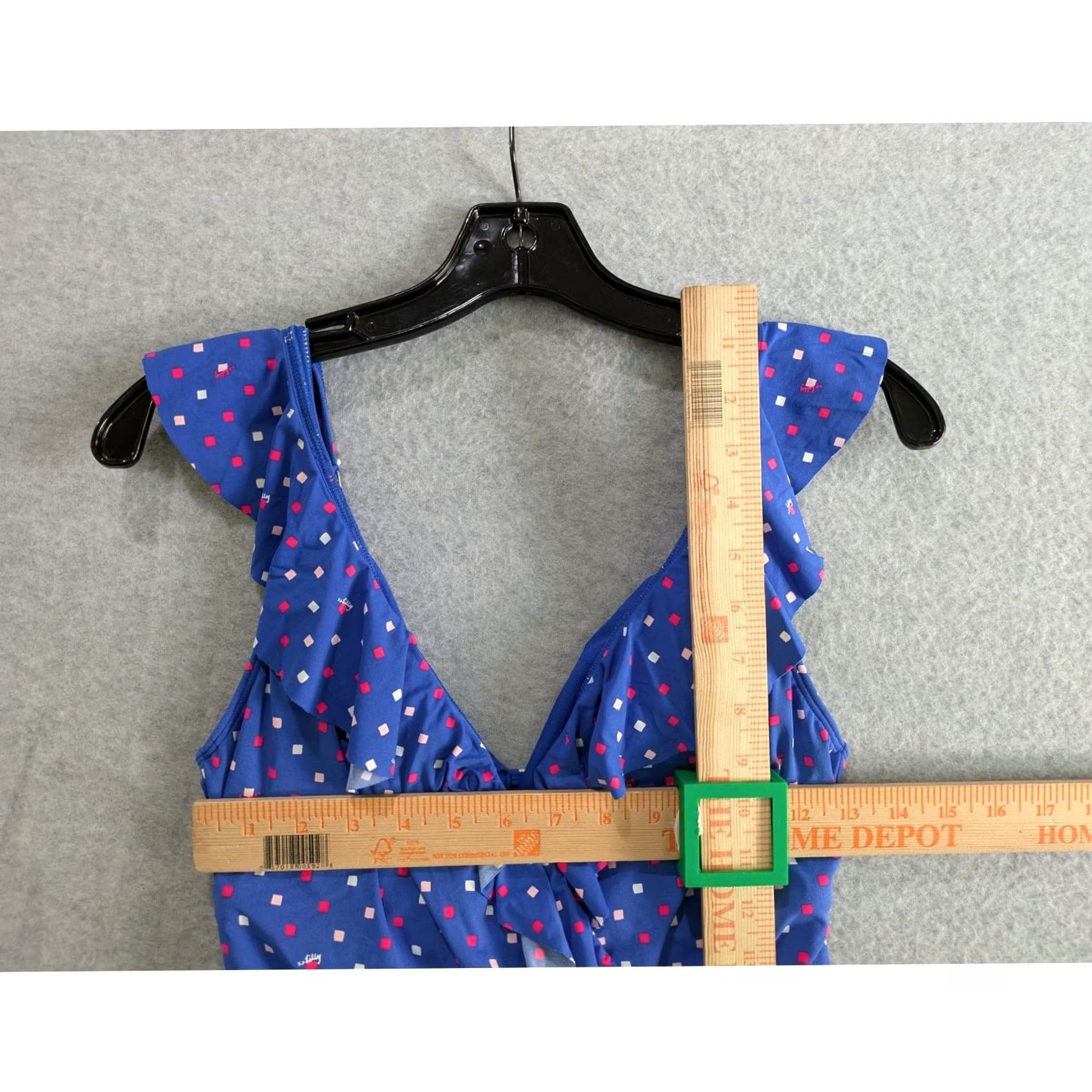 Lilly Pulitzer Lilly Pulitzer Delphie Borealis Blue Lilly Squared One Piece Swimsuit Small Womens polyester? Size ONE SIZE - 4 Thumbnail