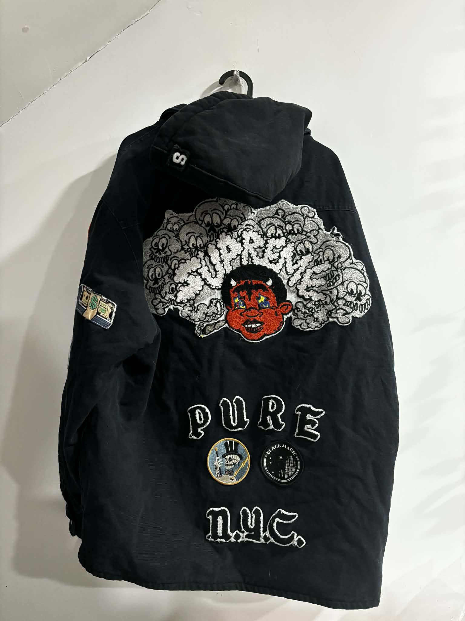 Supreme Supreme Patches Hooded Zip Up Shirt 'Black' 06-20-2025 Size US L / EU 52-54 / 3 - 5 Thumbnail