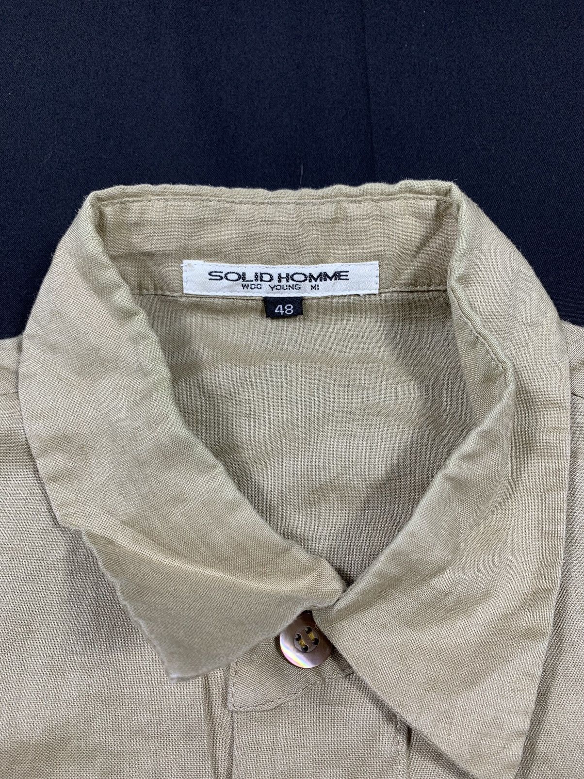 Solid Homme × Wooyoungmi SOLID HOMME collar Linen shirt Size US L / EU 52-54 / 3 - 4 Thumbnail
