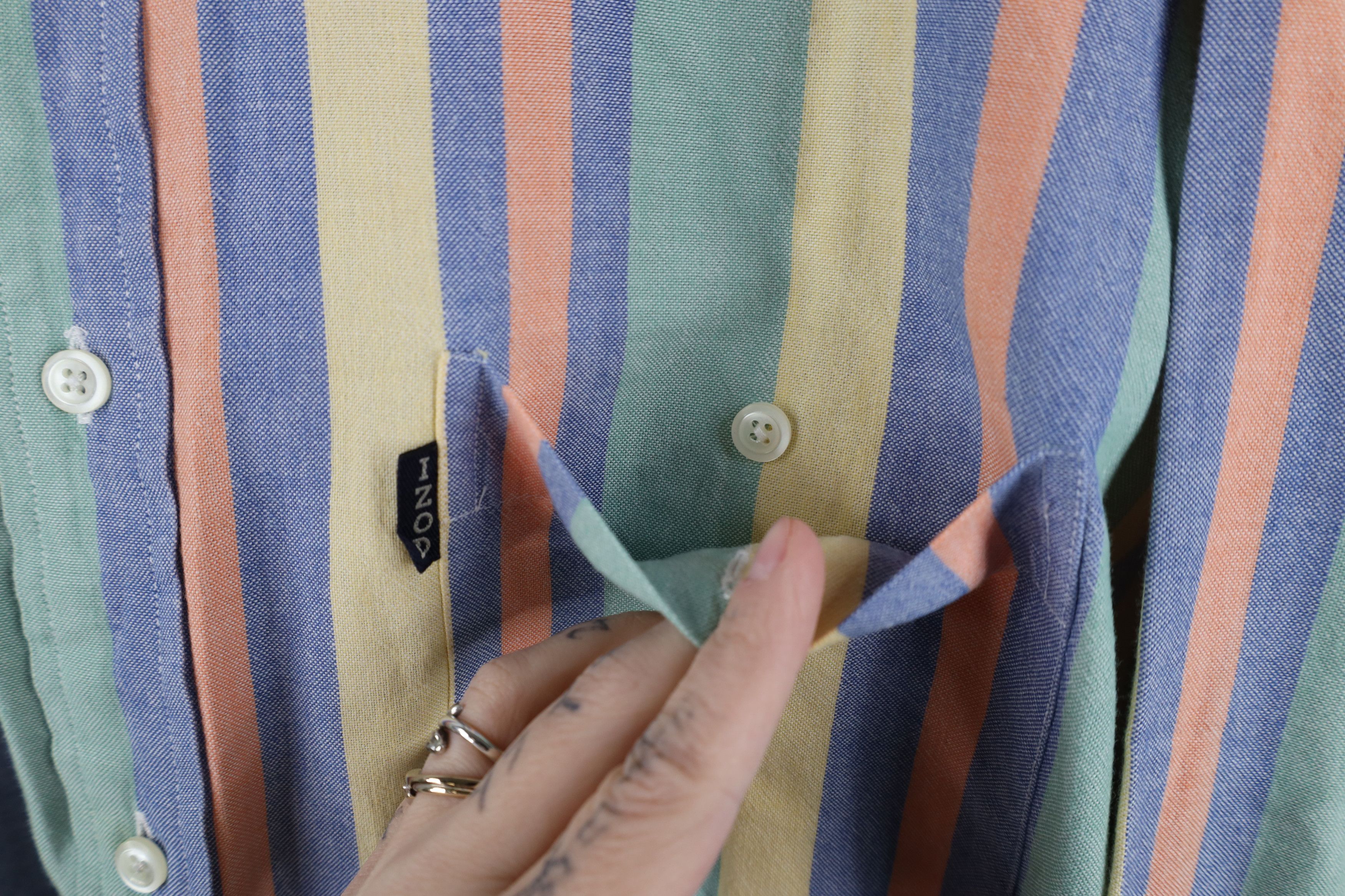 Vintage Vintage 90s Streetwear Striped Collared Button Down Shirt Size US XL / EU 56 / 4 - 5 Thumbnail