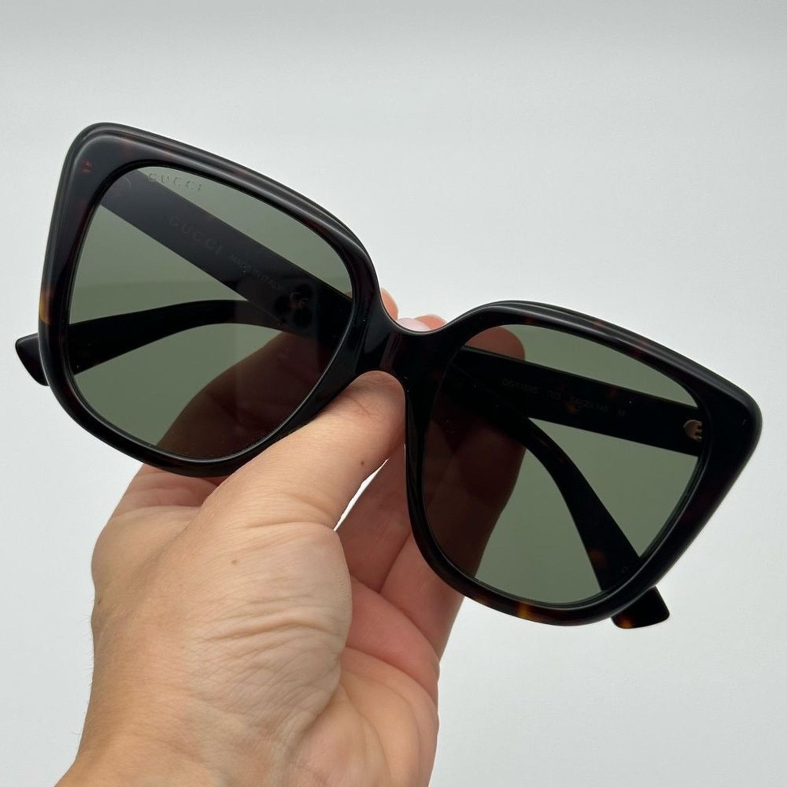 Gucci BRAND NEW GUCCI GG1169S 003 Havana/Green Women Sunglasses Size ONE SIZE - 8 Thumbnail