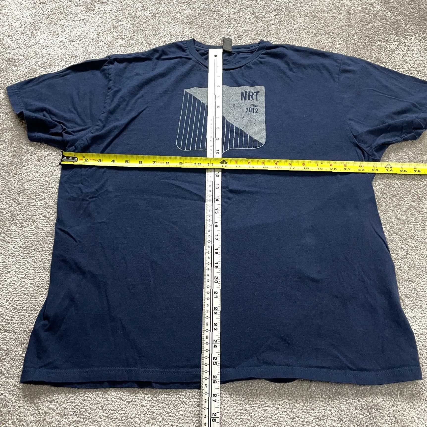 Gildan Gildan SoftStyle T-Shirt Mens 2XL Navy Blue Graphic Tee Cotton Short Sleeve Crew Neck Size US XXL / EU 58 / 5 - 7 Thumbnail
