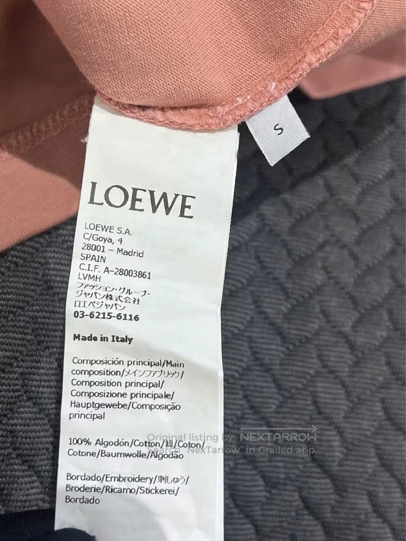 Loewe Letter Logo Embroidered Pattern Round Neck Short Sle