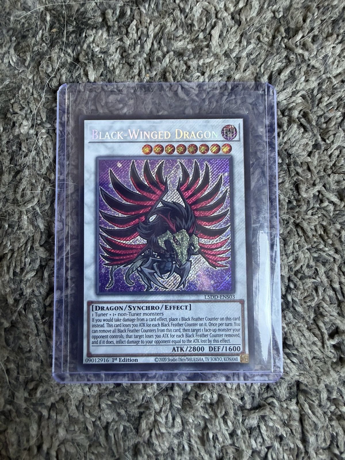Hypebeast 2020 Konami Yu-Gi-Oh! Black-Winged Dragon Card Size ONE SIZE - 1 Thumbnail