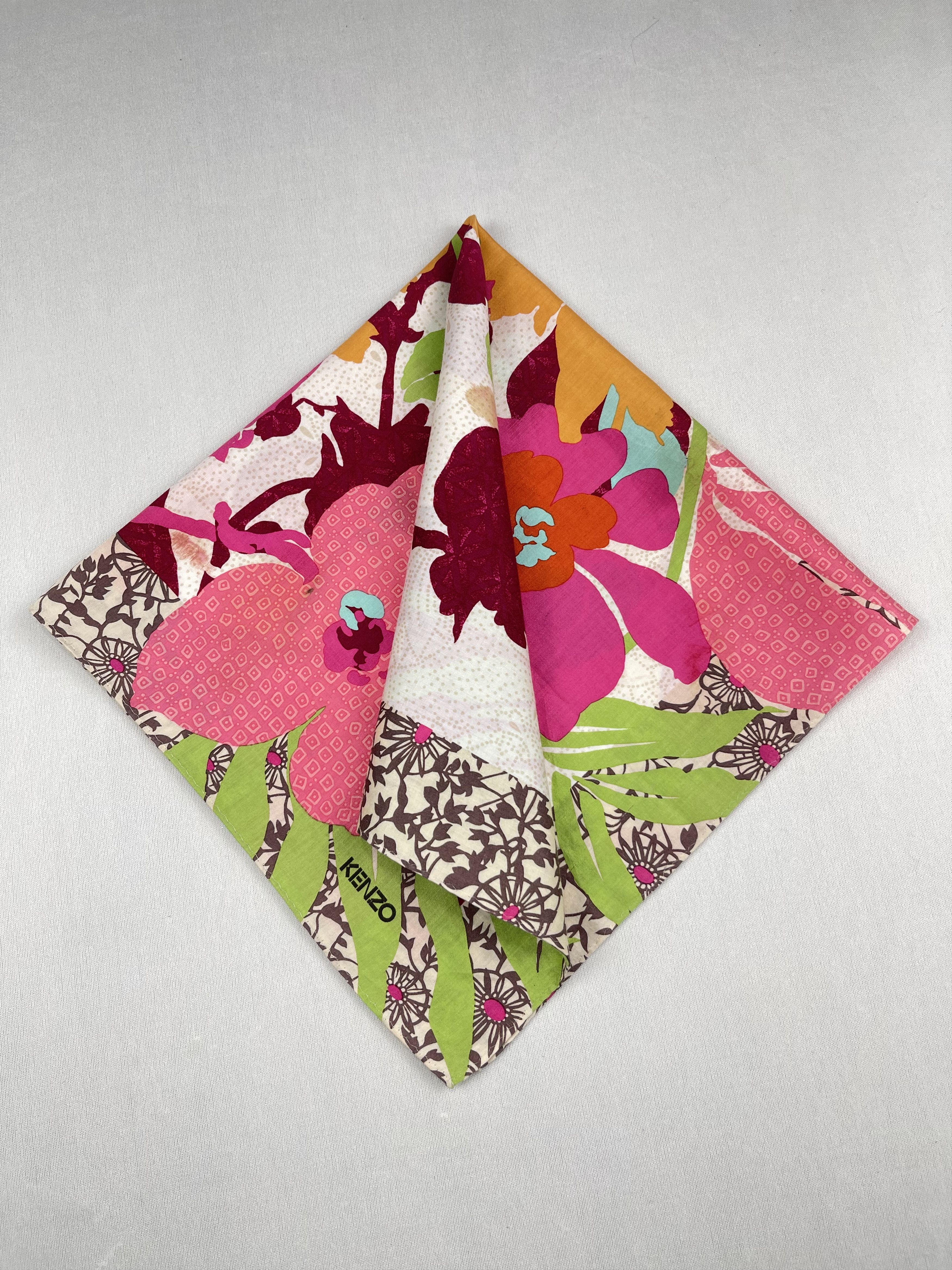 Kenzo Vintage Kenzo Handkerchief Pocket Square Bandana HM0047 Size ONE SIZE - 2 Thumbnail