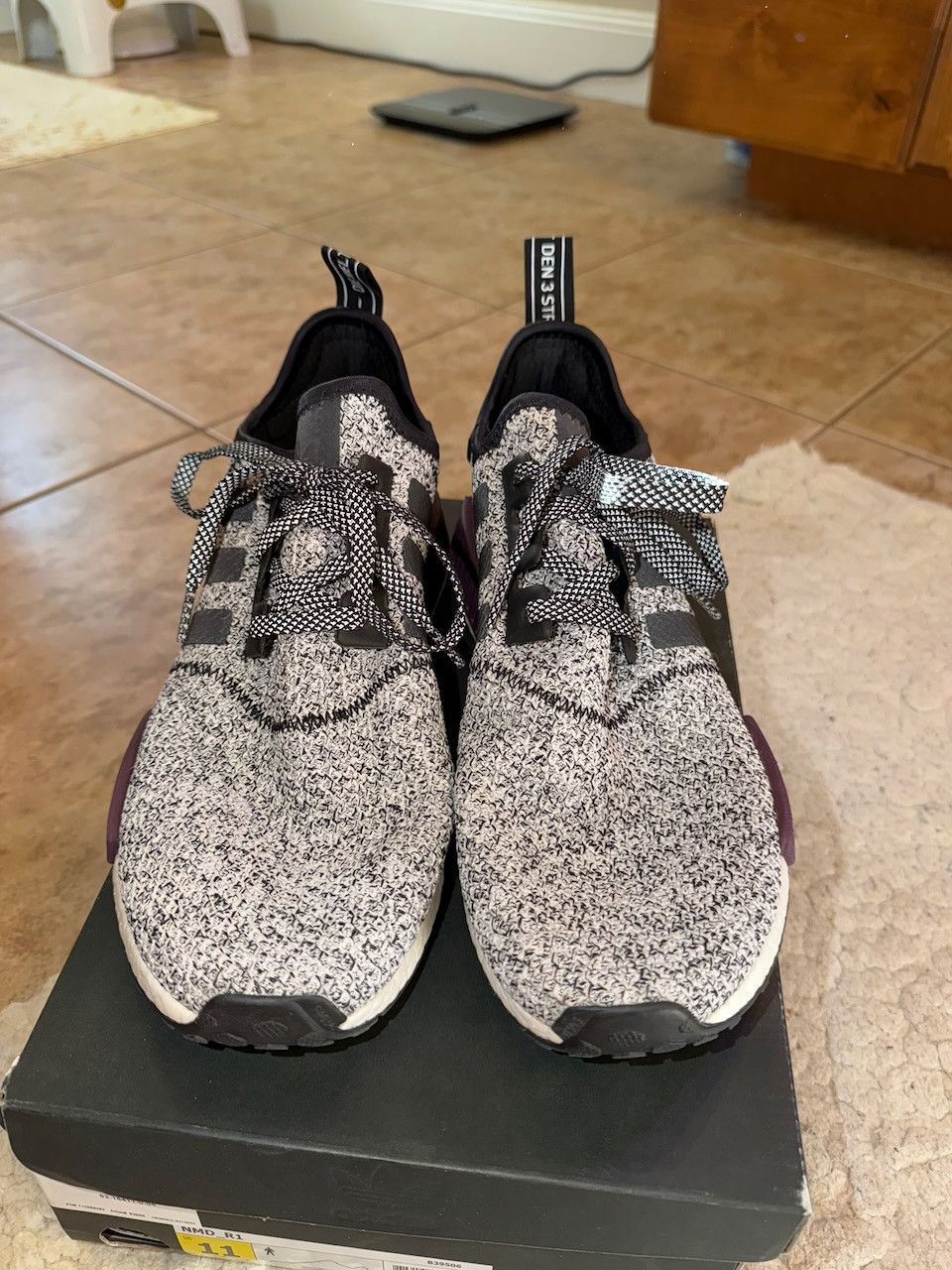 Adidas adidas NMD R1 Champs Burgundy Grey B39506 Size US 11 / EU 44 - 3 Thumbnail