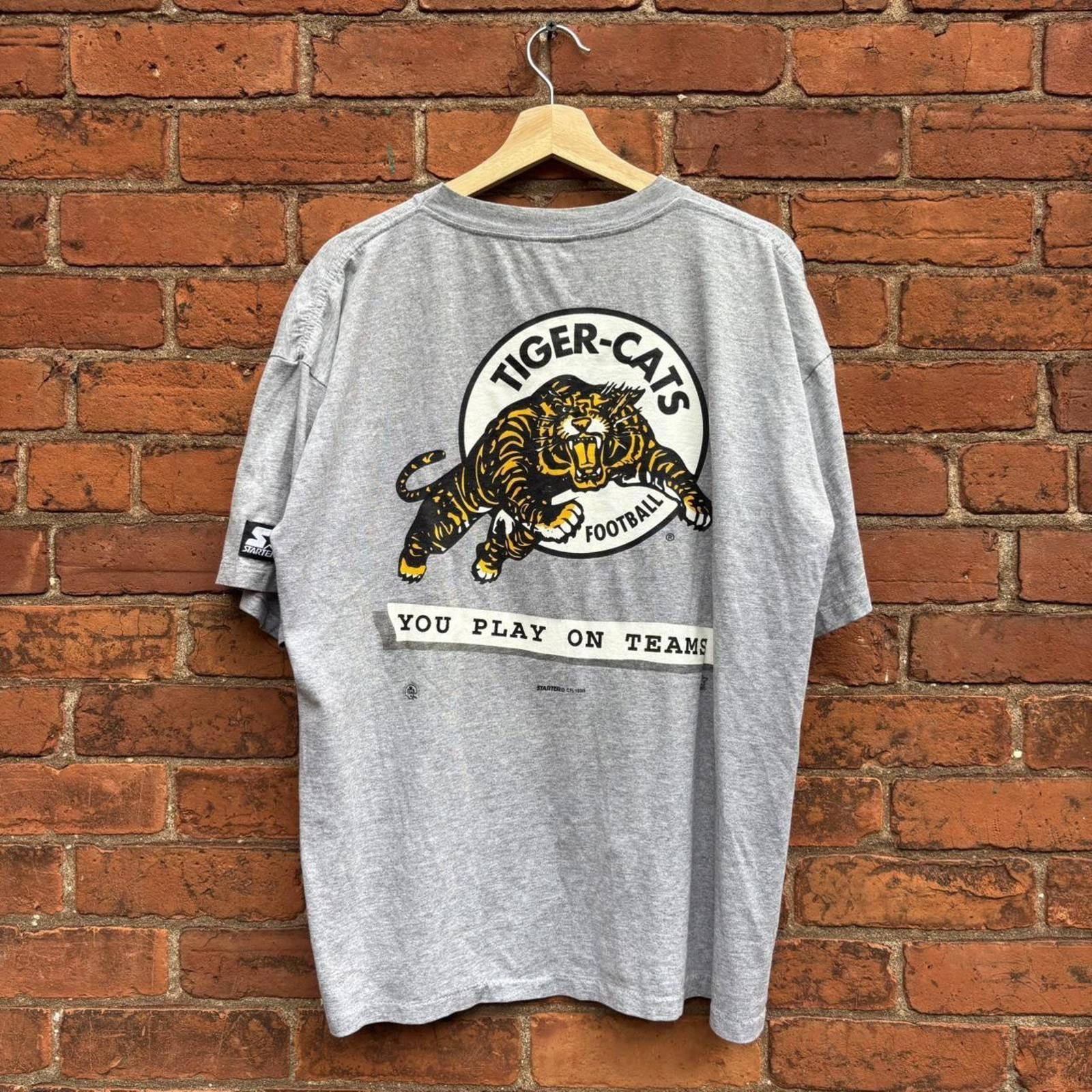 Starter Vintage Hamilton tiger cats starter t shirt 1995 RARE L/XL Size US L / EU 52-54 / 3 - 3 Thumbnail
