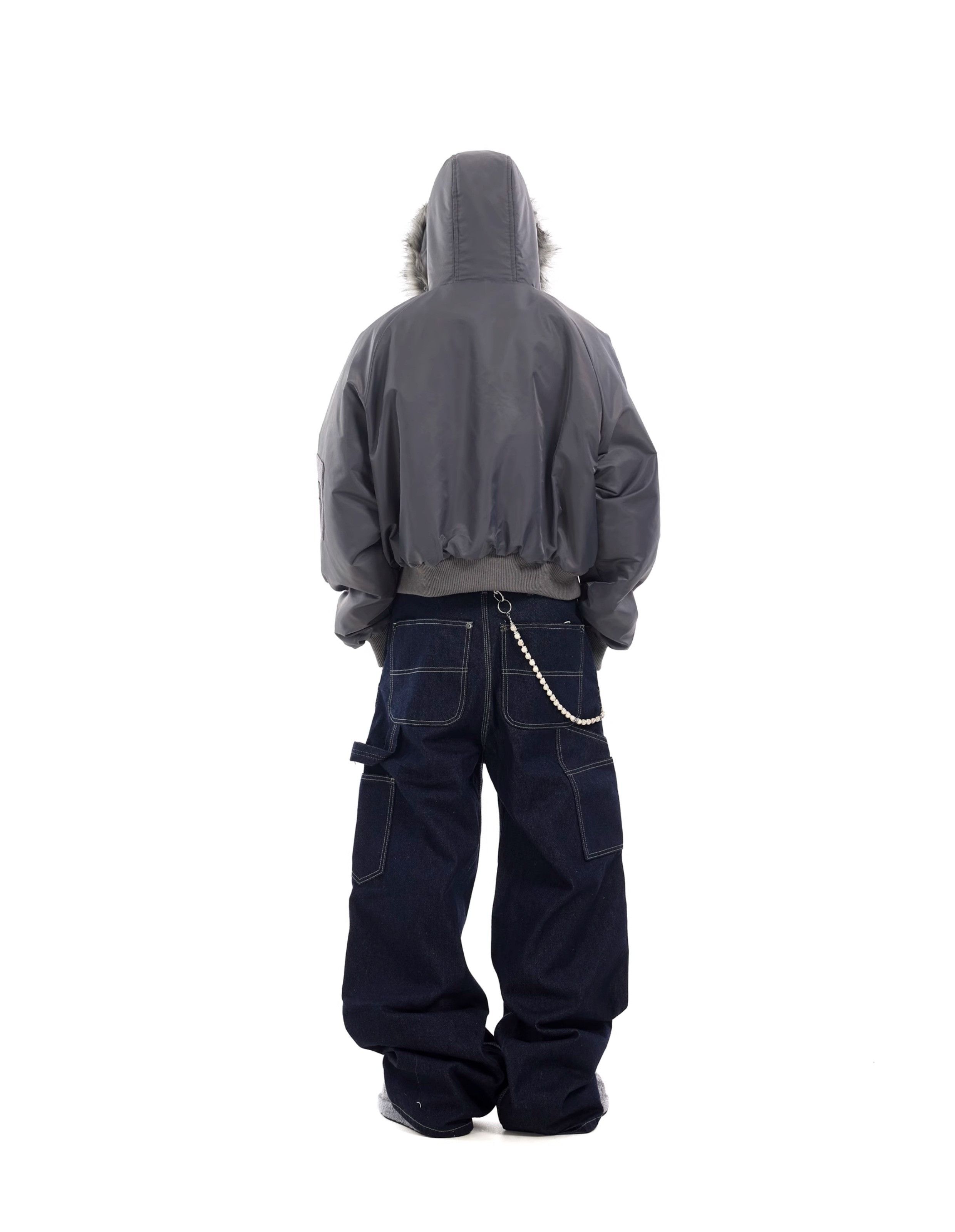 Japanese Brand × Jean High Street Clean Fit Multi Pockets Dark Blue Baggy Jeans Size US 32 / EU 48 - 5 Thumbnail