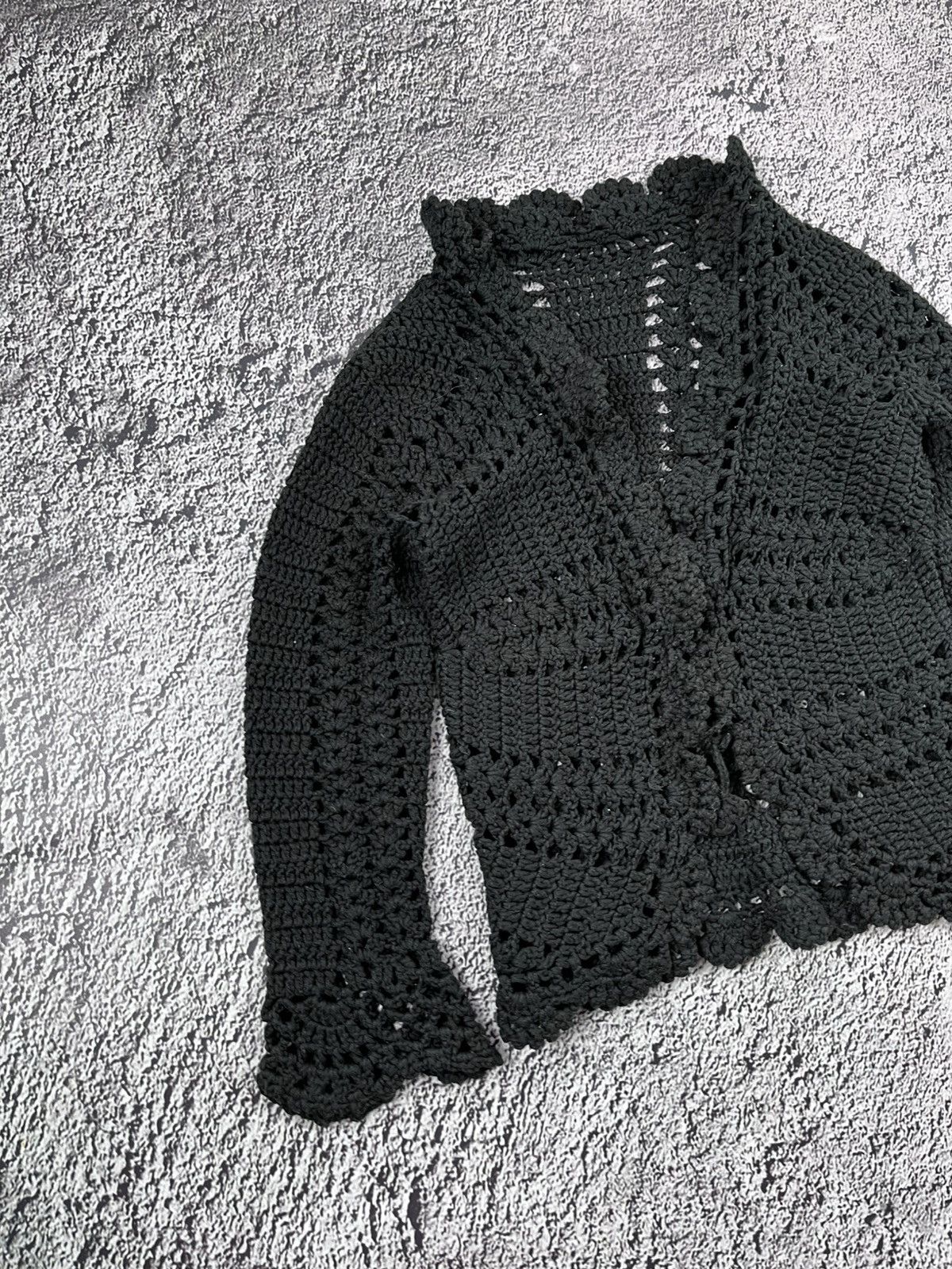 Japanese Brand VINTAGE 90S JAPAN KNIT MESH CARDIGAN AVANTGARDE Size M / US 6-8 / IT 42-44 - 2 Thumbnail