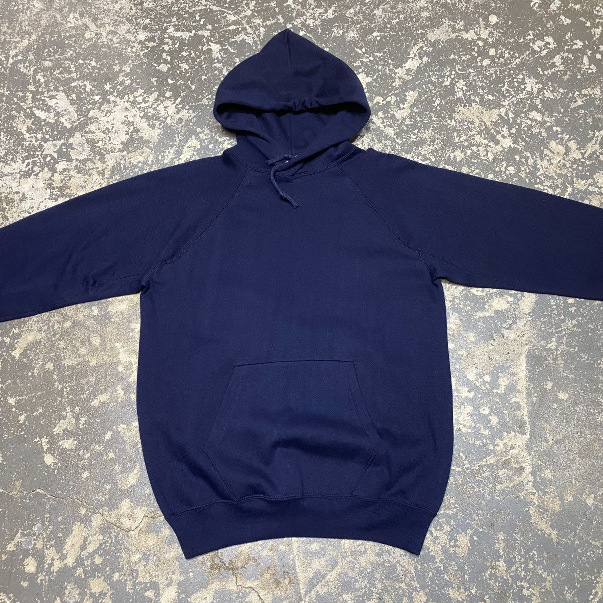 Japanese Brand × Original Montgomery × Vintage Vintage Montgomery Ward Blank Navy Gusset Hoodie Sweat 70s Size US L / EU 52-54 / 3 - 3 Thumbnail