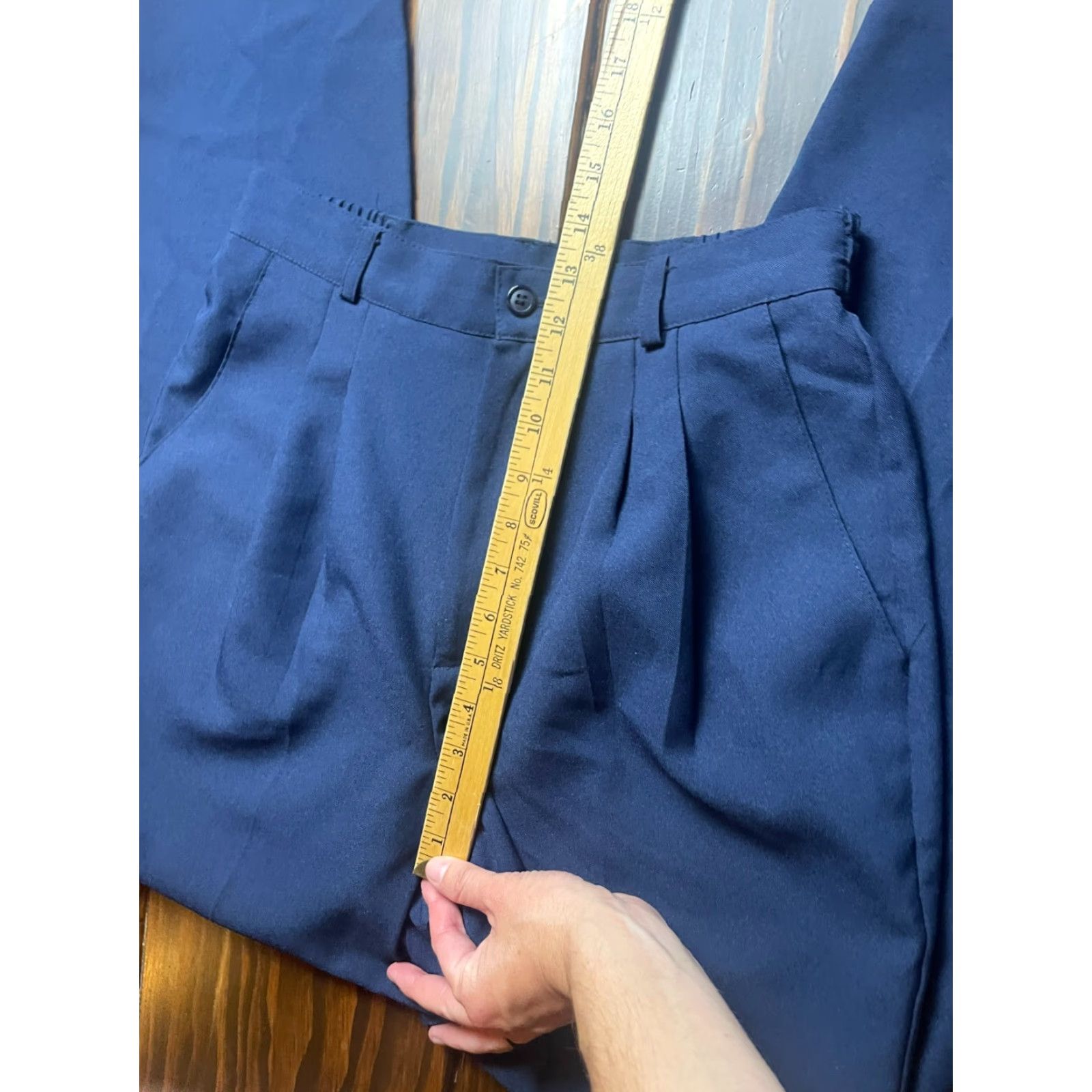 Vintage VINTAGE Briggs New York Pants Women Size 8 Navy Blue Dress Pants Pleated Size 30" / US 8 / IT 44 - 5 Thumbnail