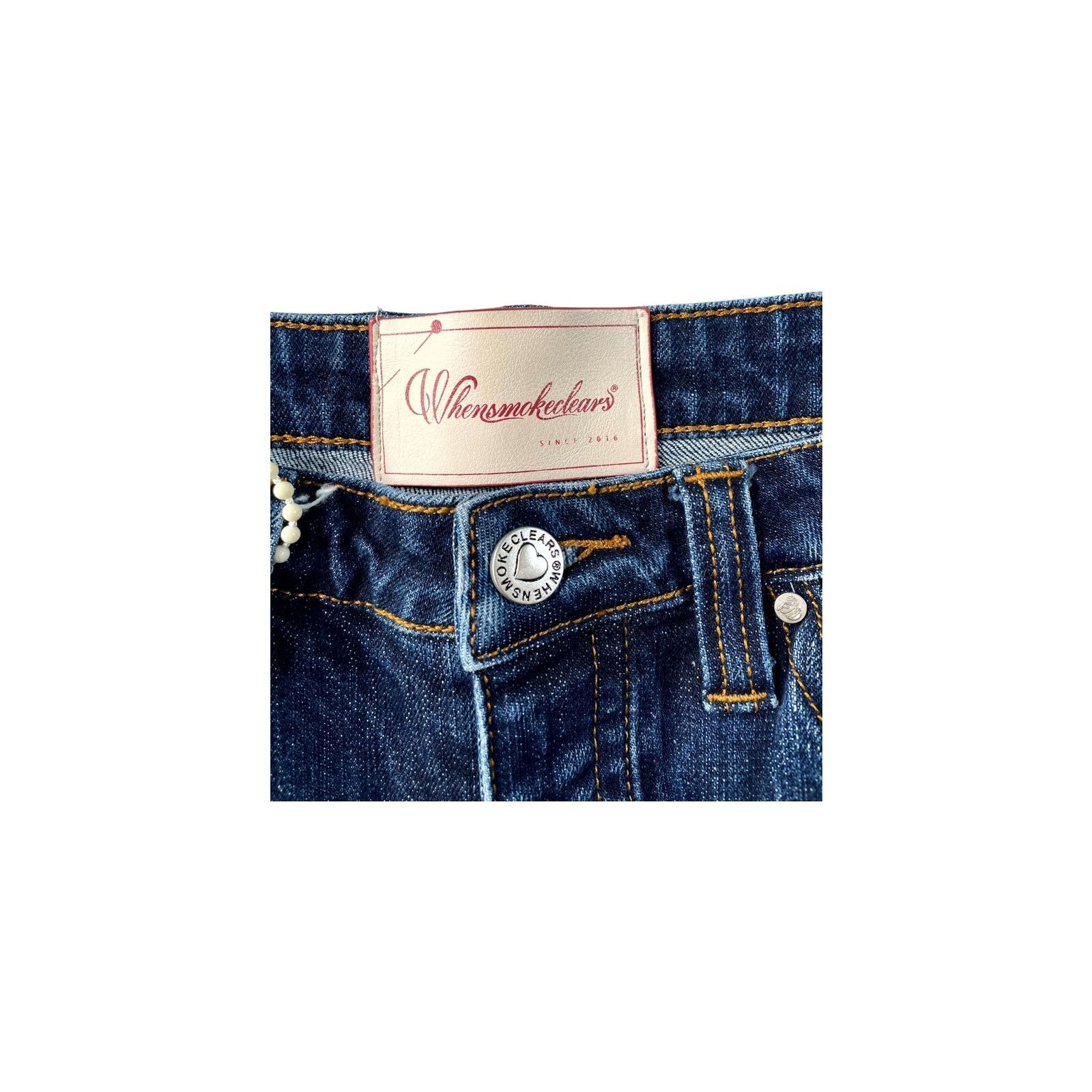 Whensmokeclears When Smoke Clears "Fumi Diamond" Dark Wash Jeans Size US 32 / EU 48 - 4 Thumbnail