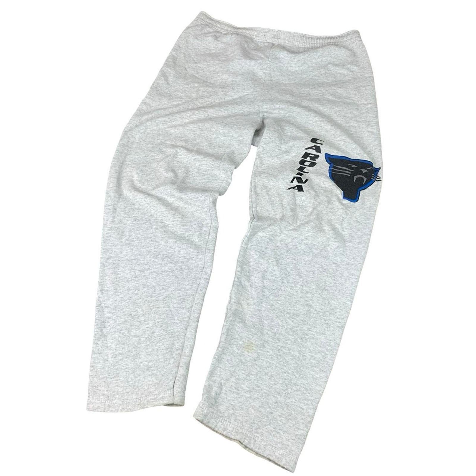 NFL × Vintage Vintage Fruit of The Loom Baggy Carolina Panthers Sweatpants Size US 37 - 1 Thumbnail