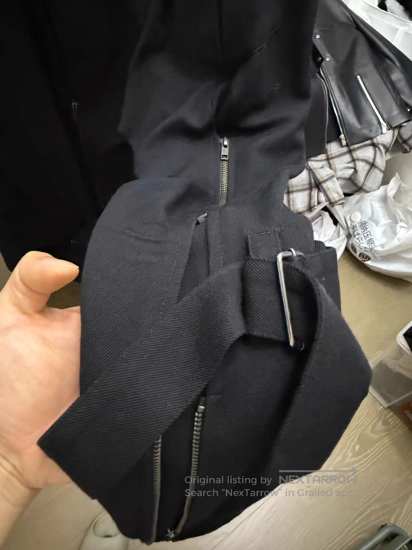 Ann Demeulemeester Black Casual Pants with Belted Cuffs Size 40. Size US 40 / EU 56 - 4 Thumbnail