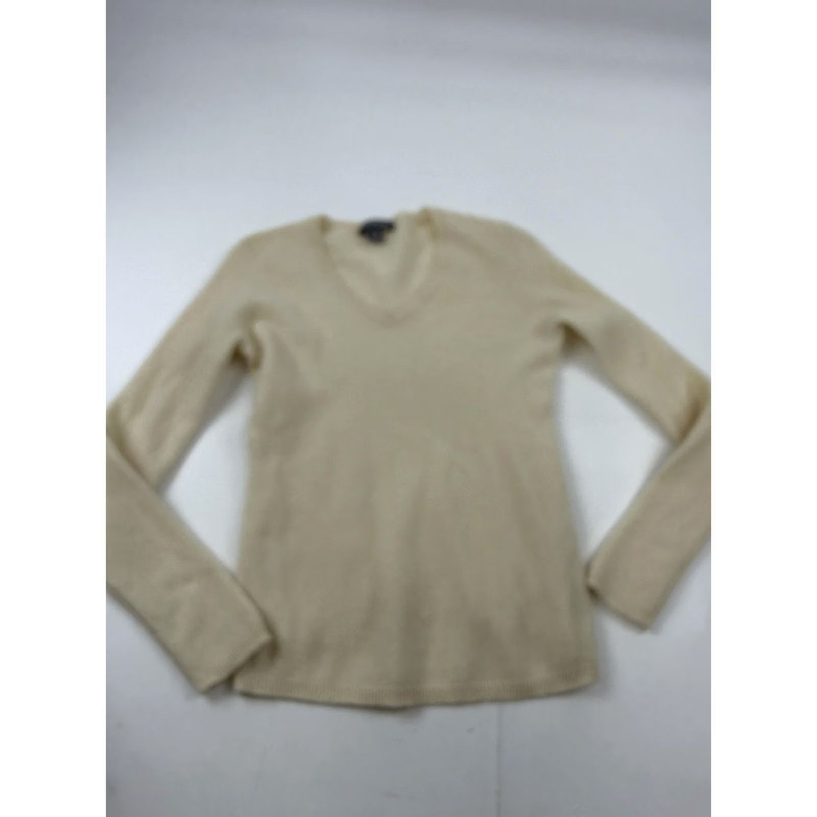 Charter Club Charter Club Sweater Womens Medium White 100% Cashmere V Neck Knit Pullover Size M / US 6-8 / IT 42-44 - 2 Thumbnail