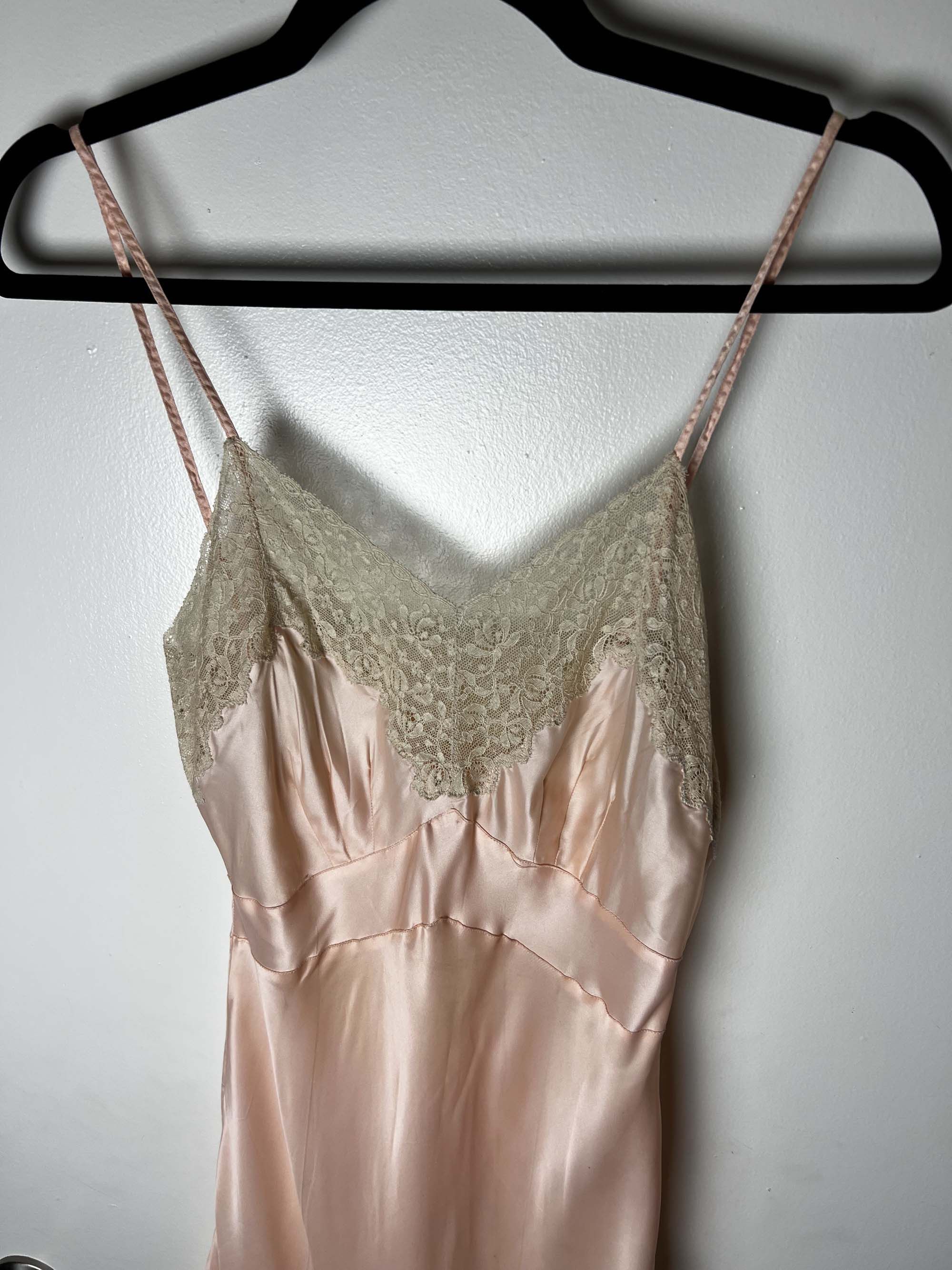 Vintage Vintage 1930's-1940's Tailored by Ro Jene Pink Rayon Slip Size ONE SIZE - 6 Thumbnail