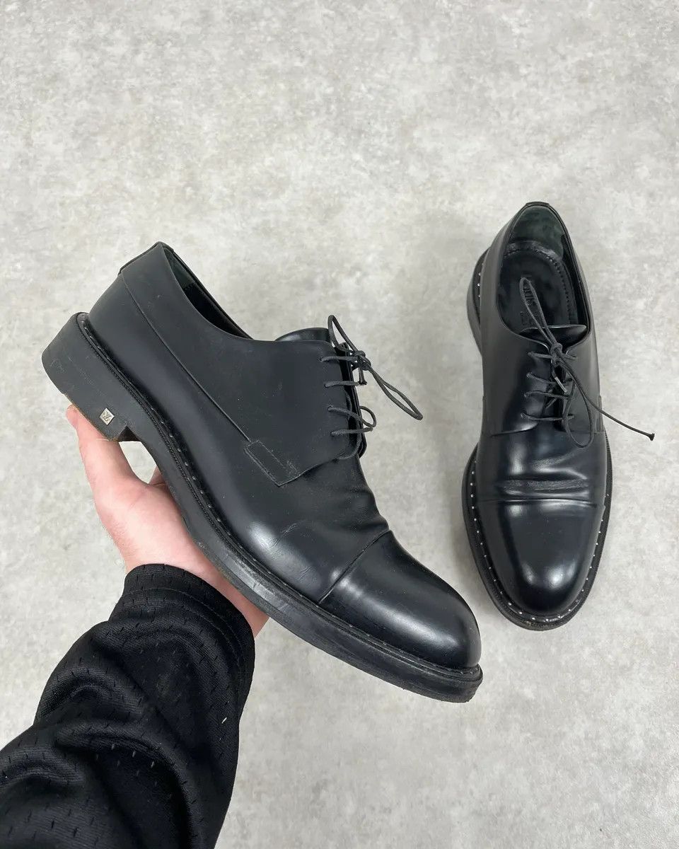Louis Vuitton Louis Vuitton Black Leather Lace-Up Loafers Size US 8 / EU 41 - 1 Thumbnail