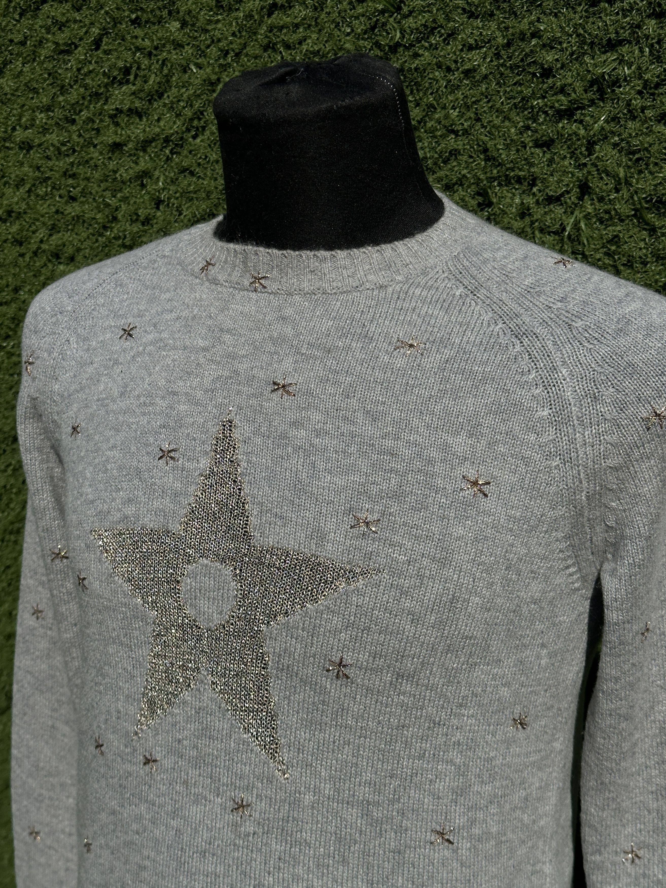 Dior Christian Dior Gray Cashmere L'Étoile Star Embroid Size 36 Size XS / US 0-2 / IT 36-38 - 3 Thumbnail