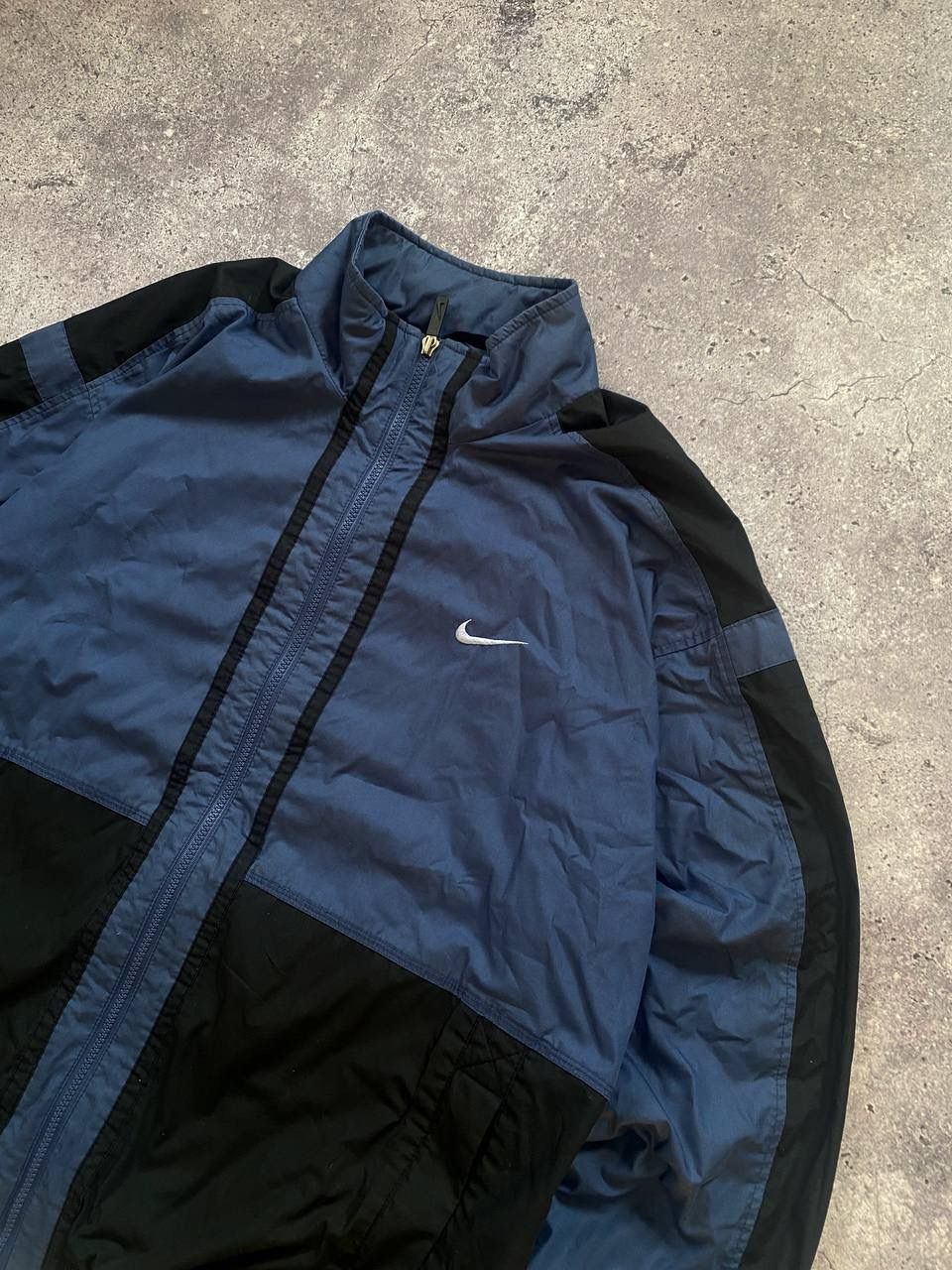 Pre-owned Nike X Vintage 90's Nike Nylon Windbreaker Jacket In Blue