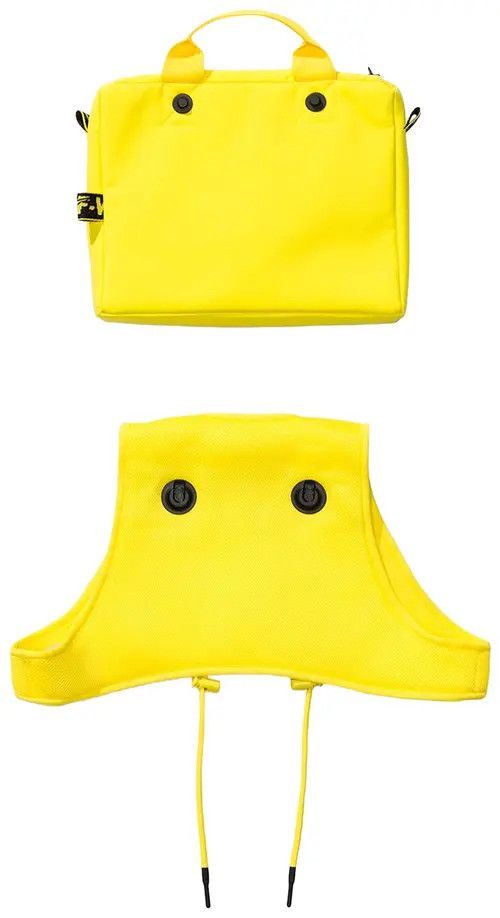 Nike × Off-White o1mle0425 NRG x Cross Bib in Yellow Size M / US 6-8 / IT 42-44 - 3 Thumbnail