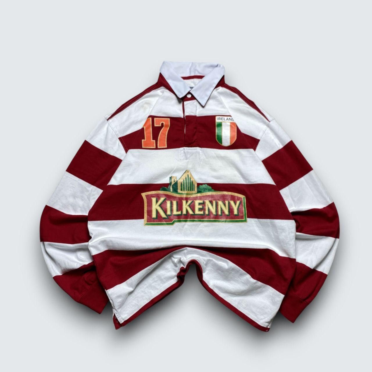 Japanese Brand Vintage Kilkenny Rugby Shirt Red/White XL Size US XL / EU 56 / 4 - 1 Thumbnail