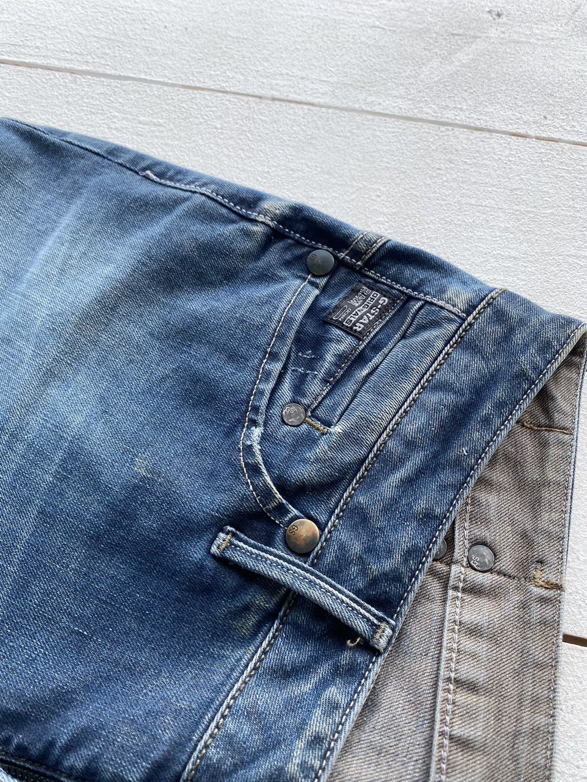 G-Star × Vintage 🔥G Star Raw Midge Straight Wom Opium Punk Blue Jeans Y2k Size 32" / US 10 / IT 46 - 3 Thumbnail