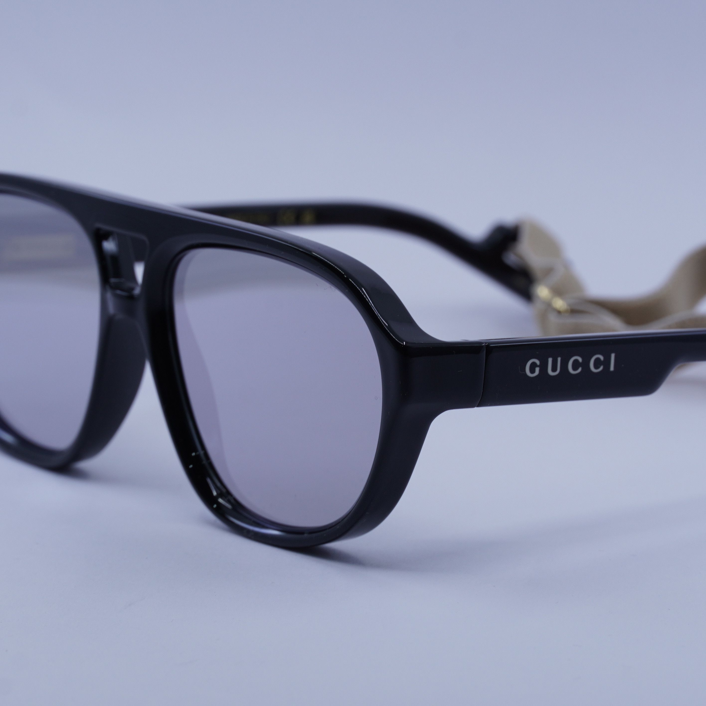 Gucci Gucci GG1239S 002 Sunglasses Black Aviator Frame, Silver Mir Size ONE SIZE - 3 Thumbnail