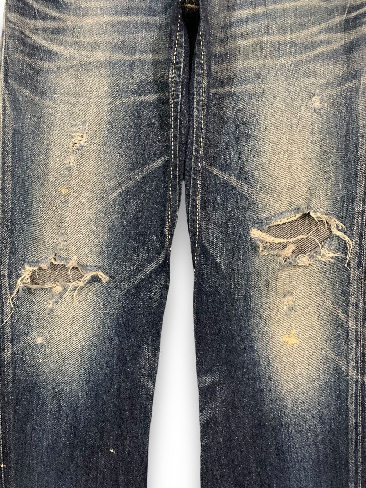 Edwin Vintage Edwin Blue Trip Flare Bootcut Distressed Jeans Size US 31 - 6 Thumbnail