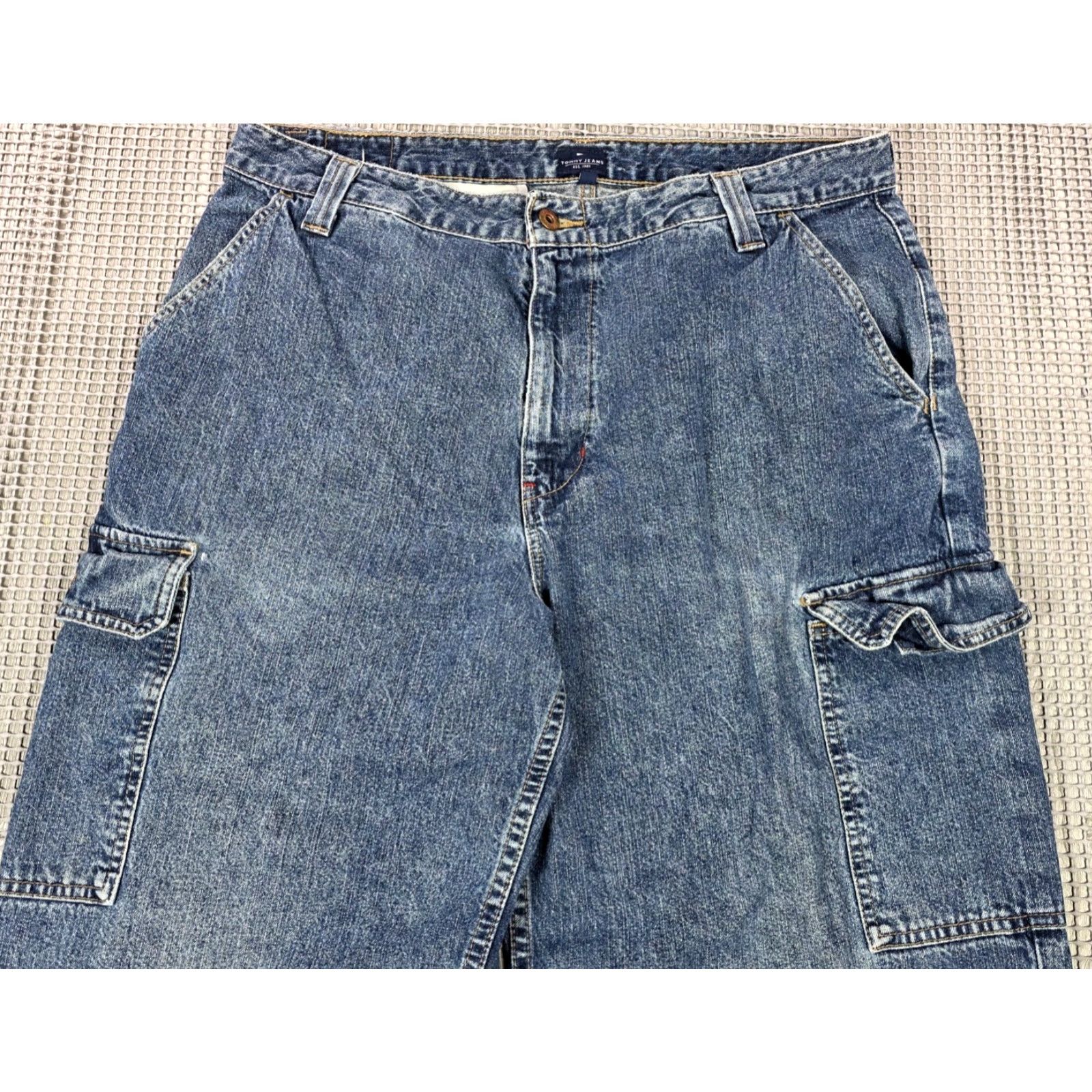 Tommy Hilfiger Vintage Tommy Hilfiger Jeans Cargo Baggy Wide Leg Y2K 2000s Grunge Logo 36x32 Size US 36 / EU 52 - 3 Thumbnail