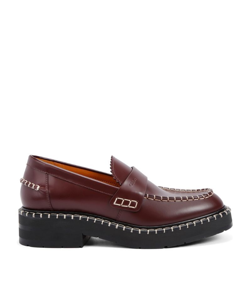 image of Chloe O1Loc1C0424 Noua Loafers In Deep Red, Women's (Size 10)