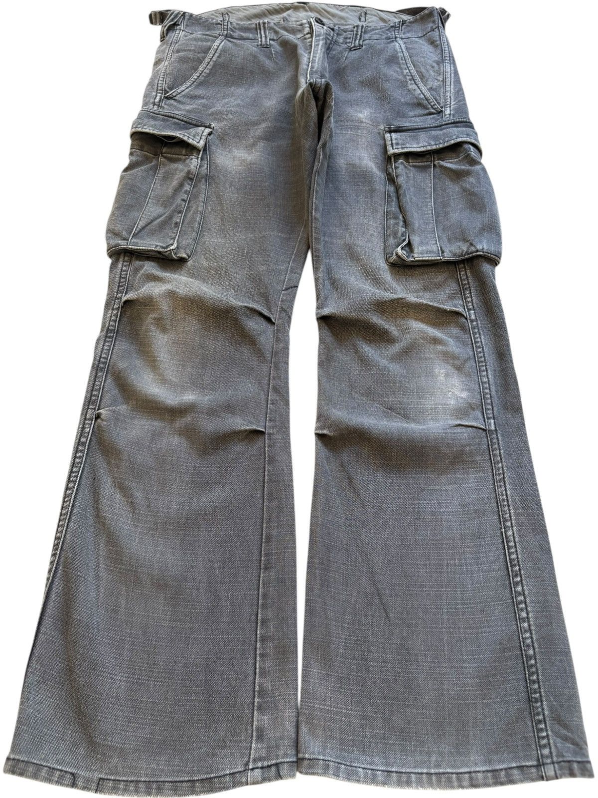 Hysteric Glamour × Japanese Brand Vintage Japanese Brand Grey Cargo Bootcut Flare Jeans Size US 32 / EU 48 - 1 Thumbnail