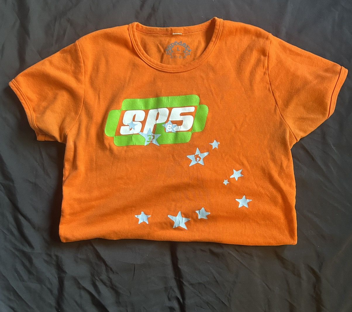 Sp5der Sp5der SP5 Baby Tee Orange - FW23 Size L / US 10 / IT 46 - 2 Thumbnail