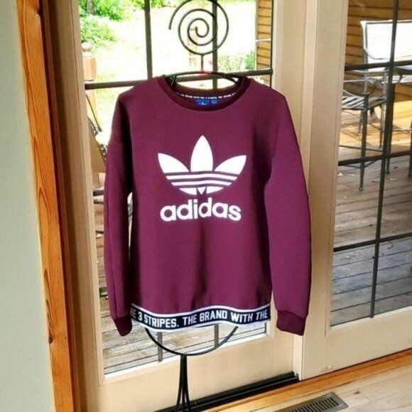Adidas Adidas Trefoil Big Logo Graphic Crewneck Banded Embellish Wa Size S / US 4 / IT 40 - 1 Thumbnail