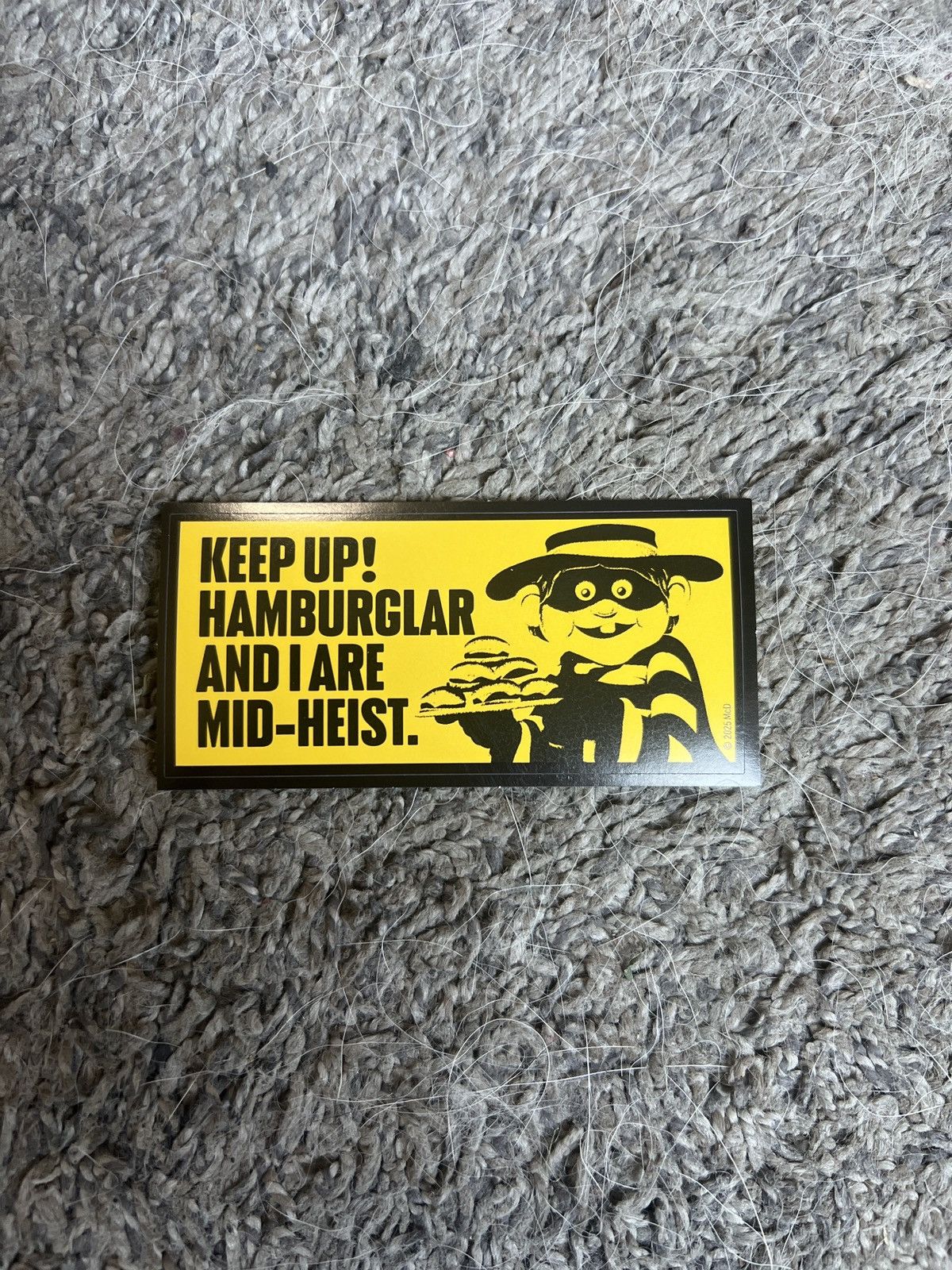 Hypebeast 2025 McDonald’s Hamburglar Keep Up! Sticker Size ONE SIZE - 1 Thumbnail