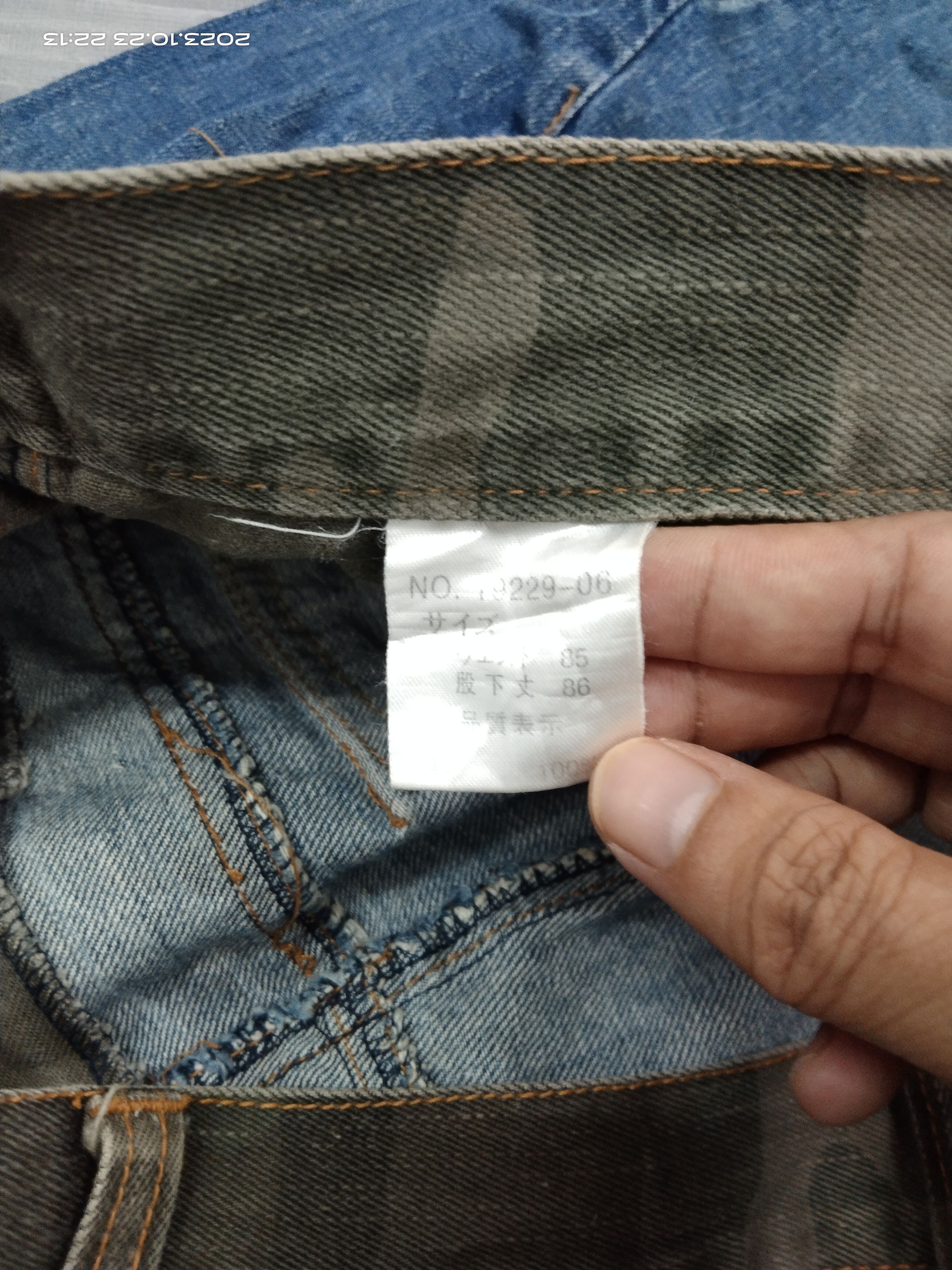 Japanese Brand FLARE SICK RIPED DOUBLE WAIST NYLAUS JEANS Size US 32 / EU 48 - 8 Thumbnail