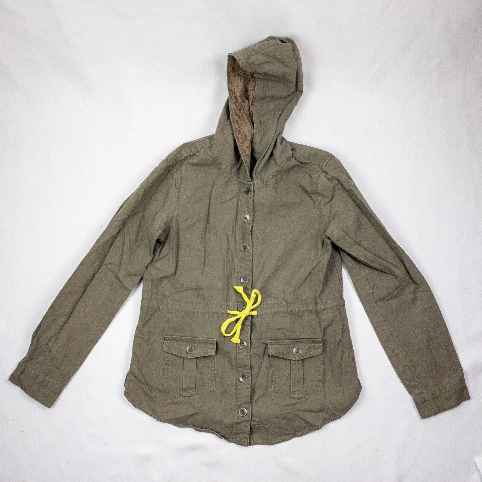 Other All Access Olive Green Lace Cargo Jacket Hooded Womens Small Size S / US 4 / IT 40 - 2 Thumbnail