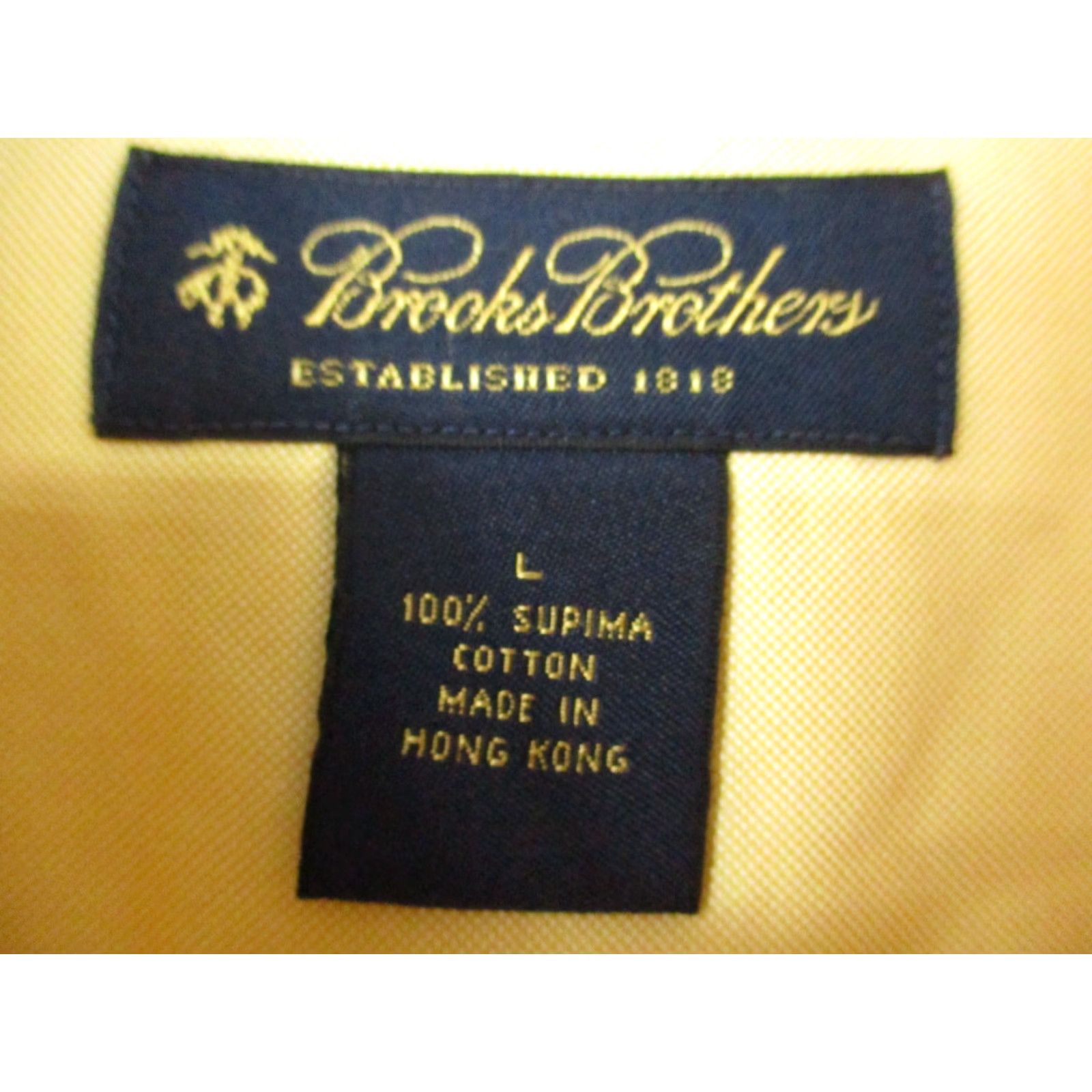 Brooks Brothers VINTAGE Brooks Brothers Shirt Large Yellow Blue Label Hong Kong Size US L / EU 52-54 / 3 - 5 Thumbnail