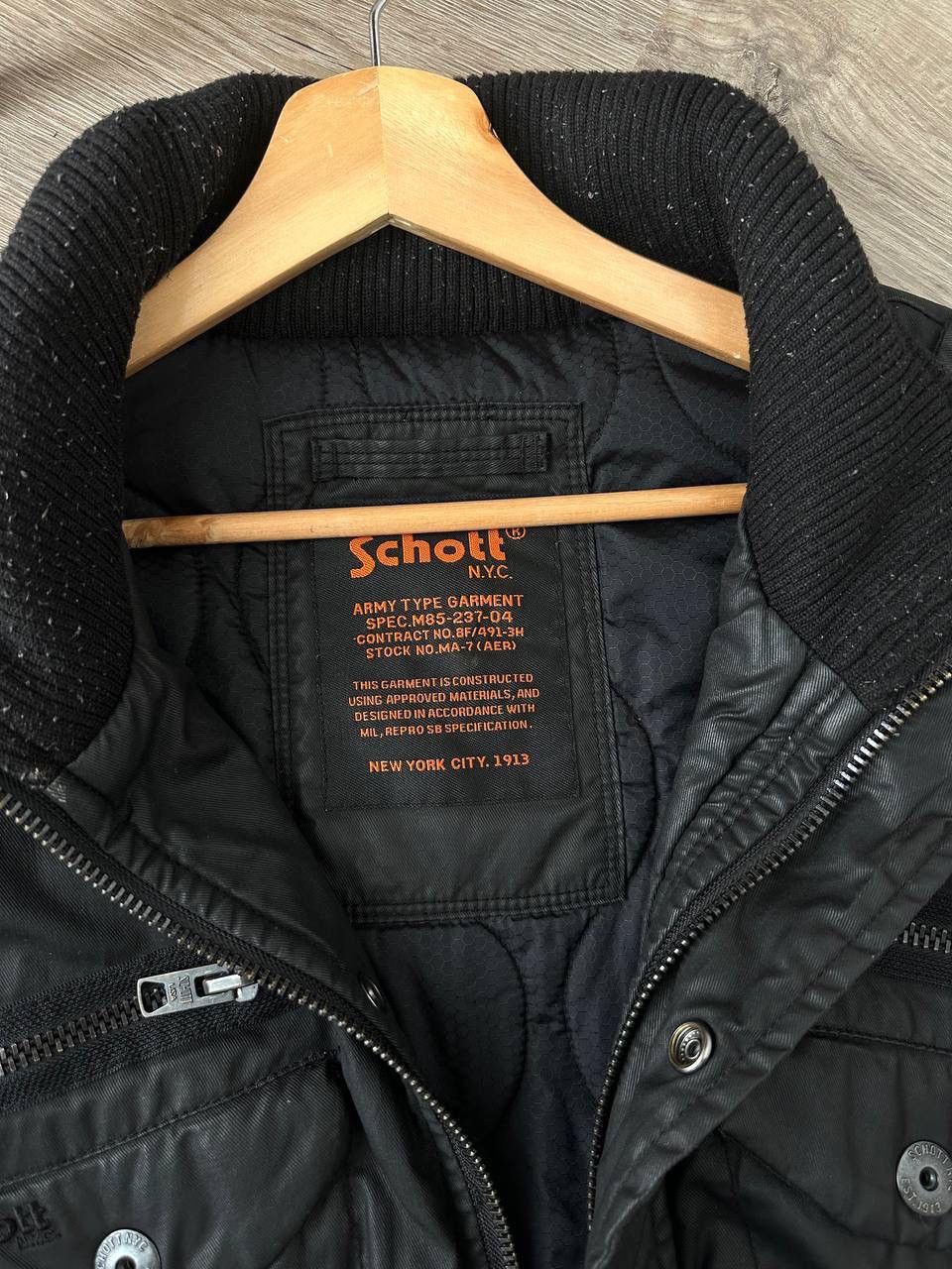 Japanese Brand × Schott × Vintage Vintage Japanese Schott Black Faded Pocket Jacket Size US M / EU 48-50 / 2 - 12 Thumbnail