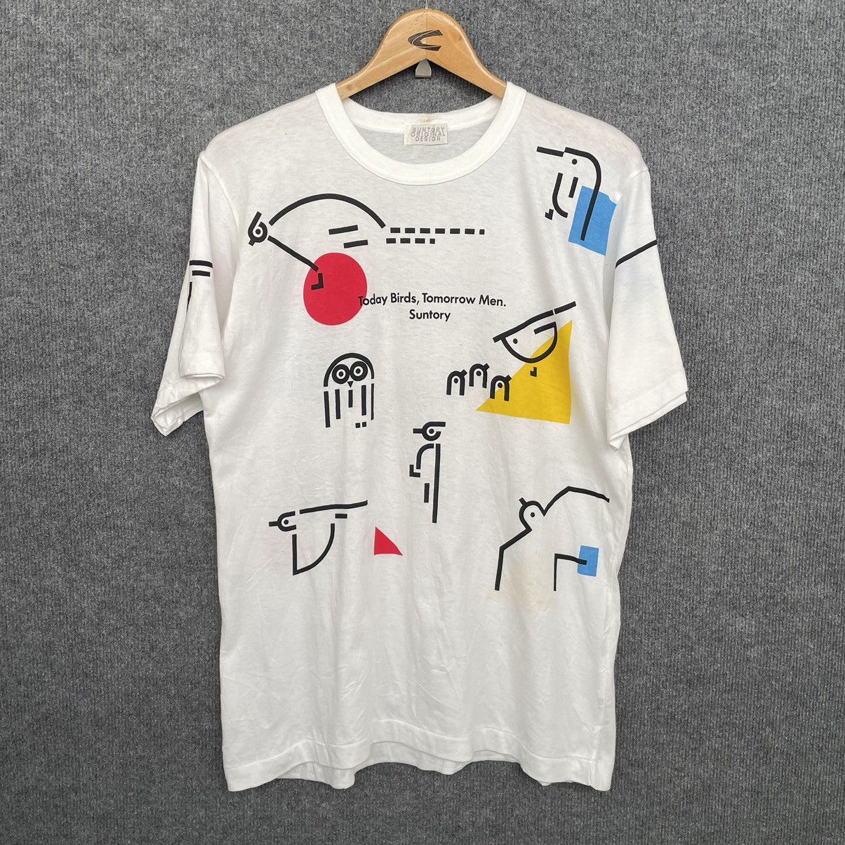 Japanese Brand × Vintage Vintage 90s Suntory Boss Coffee AOP Rare Design T Shirt Size US M / EU 48-50 / 2 - 1 Thumbnail