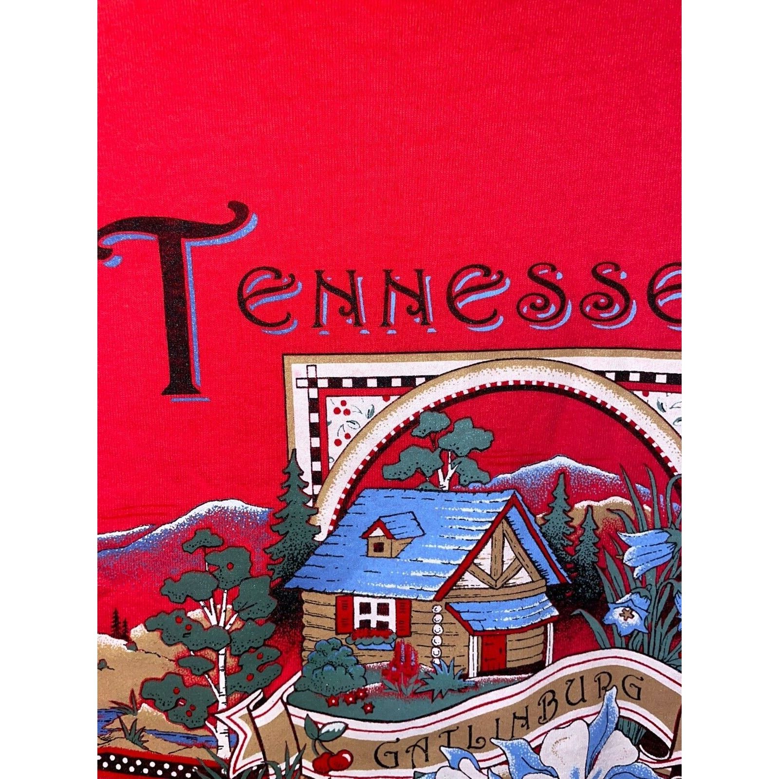 Vintage Vintage Tennessee Gatlinburg Shirt Cabin Red Tee VTG 90s L Size US L / EU 52-54 / 3 - 4 Thumbnail