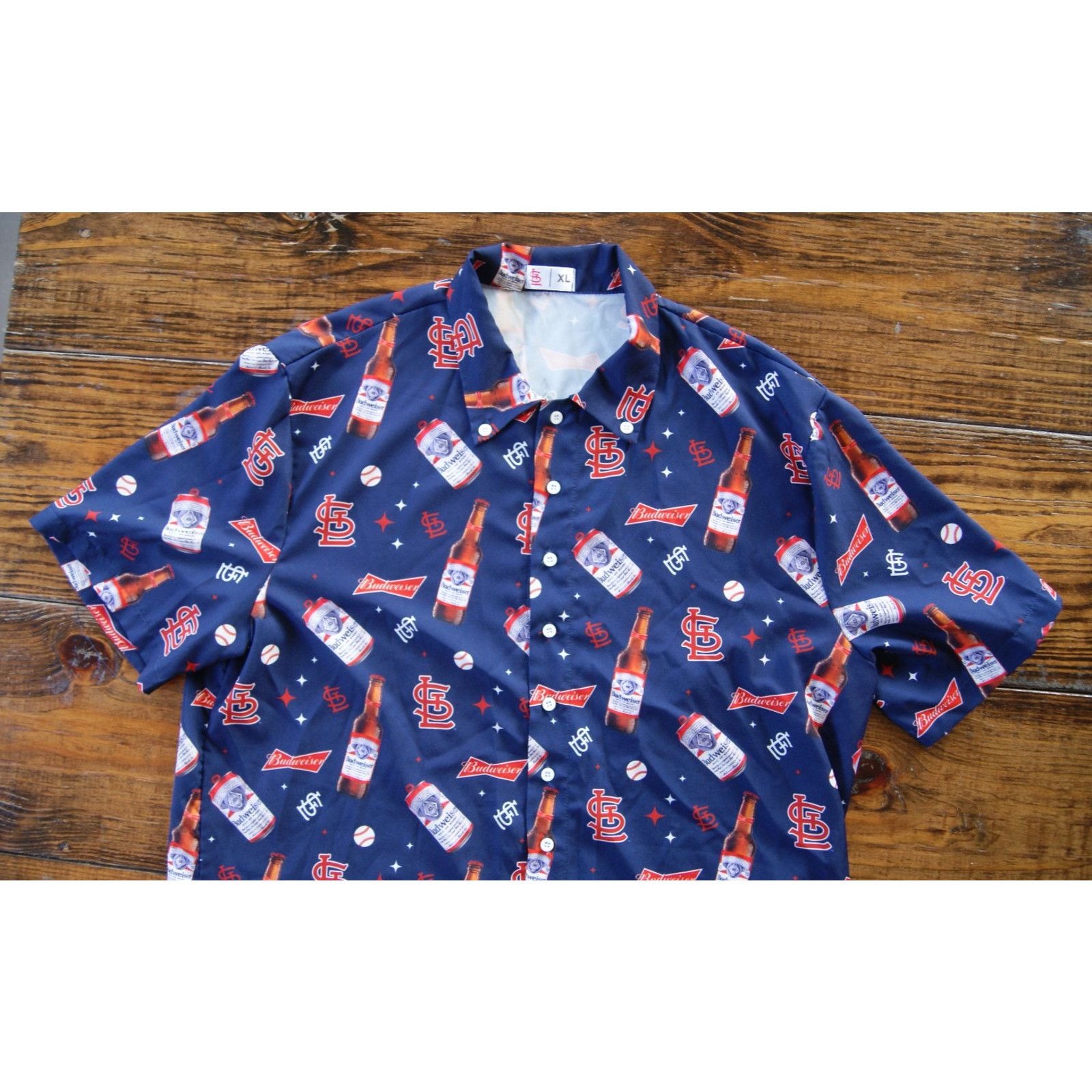 Budweiser St Louis Cardinals Budweiser SGA Button Up Shirt Mens XL Size US XL / EU 56 / 4 - 1 Thumbnail