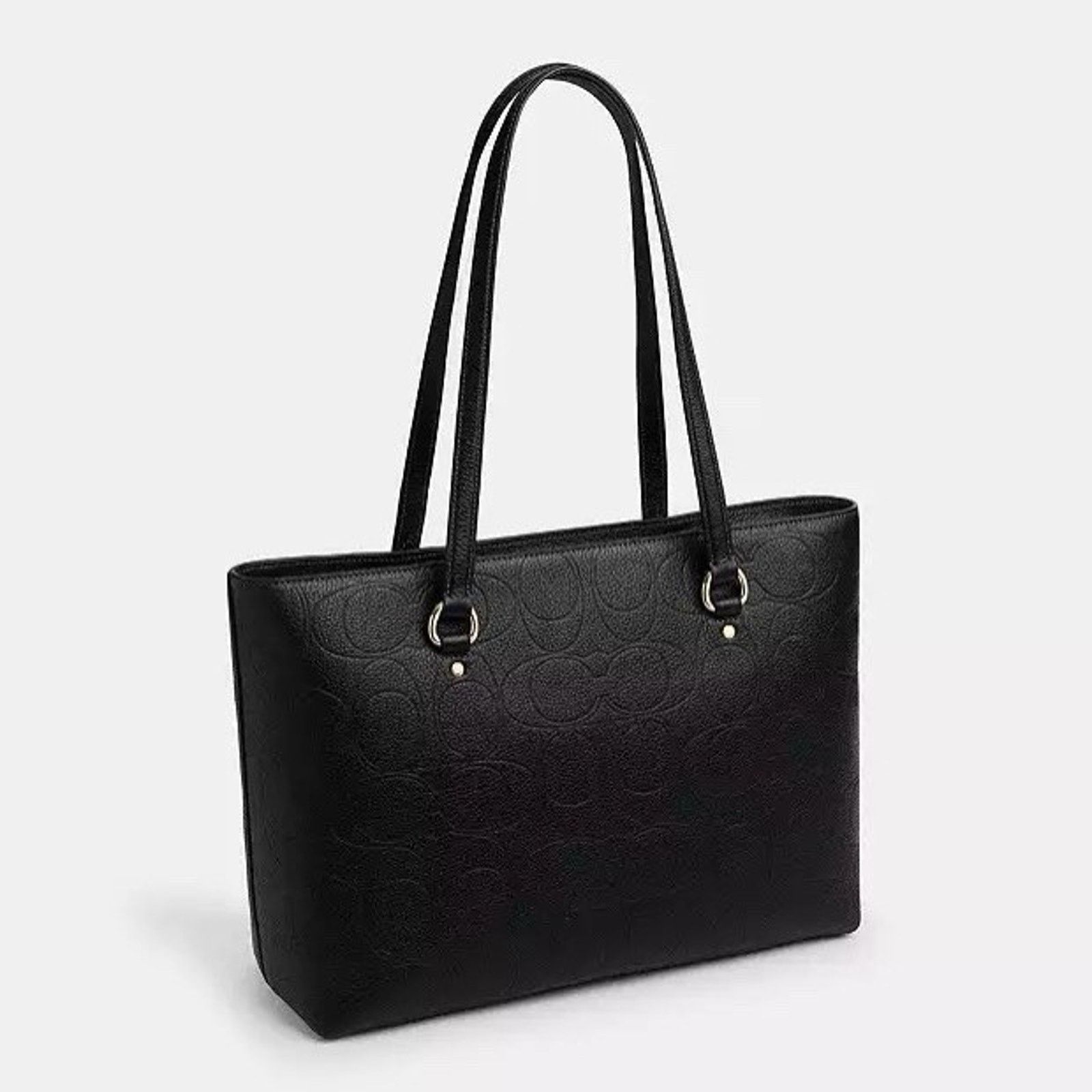 Coach NWT COACH CCD49 Station Tote Bag Signature Leather Black Size ONE SIZE - 8 Thumbnail