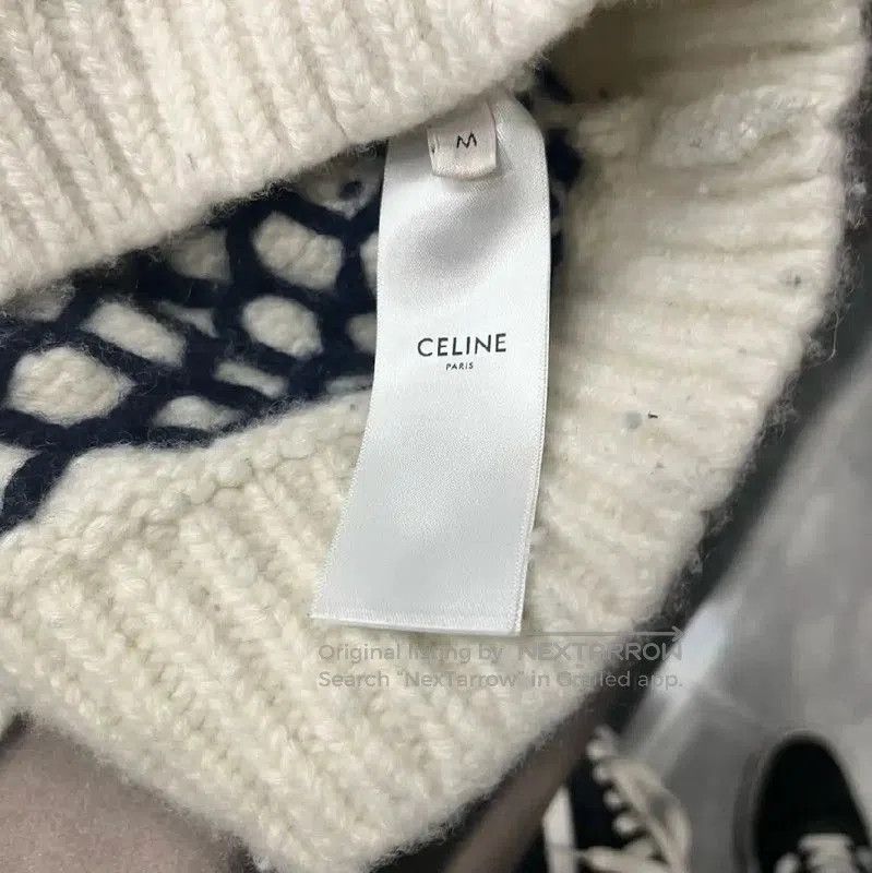 Chanel Chanel White Sweater with Navy Patterns . Size M / US 6-8 / IT 42-44 - 6 Thumbnail